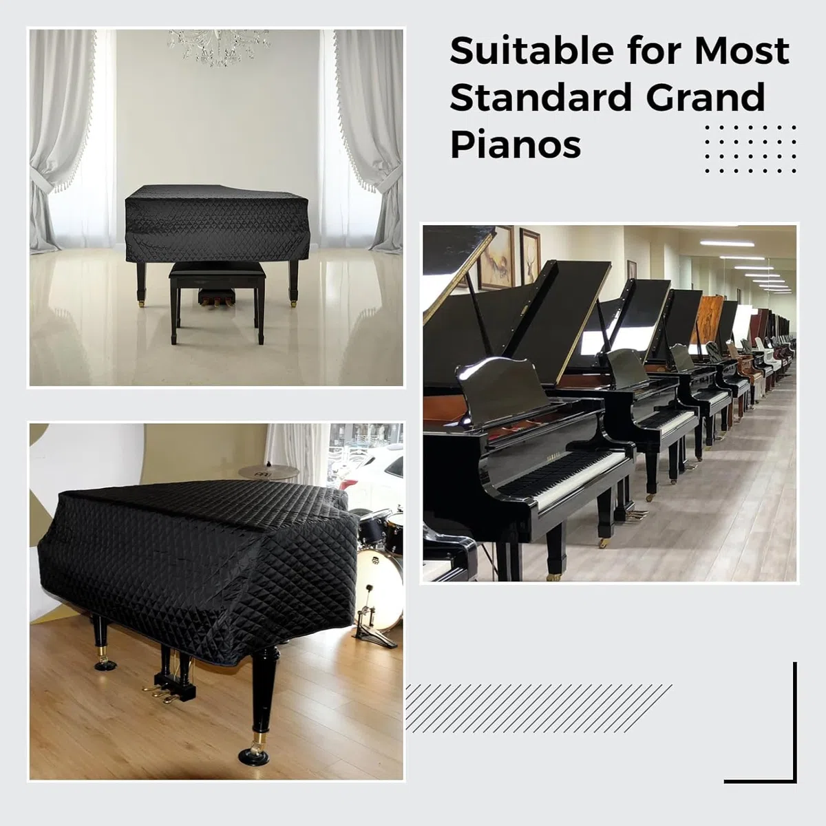 Grand Klavier Abdeckung, Flügel Abdeckung Klavier,Wasserdicht Feuchtigkeitsgeschützt und staubdicht Grand Piano Schutzhülle,160cm