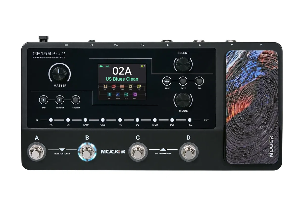 Mooer GE150 PRO Li - Amp Modeling & Multi Effects, with Battery, Black