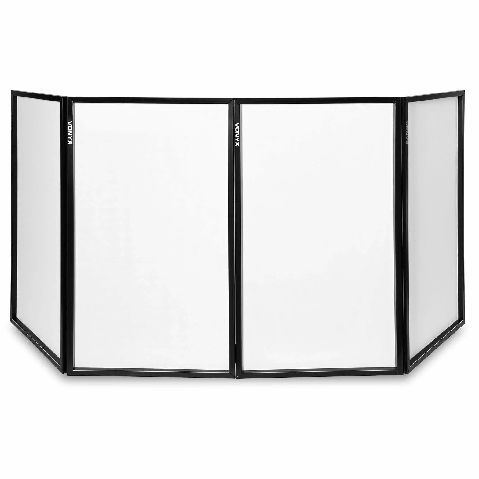 Vonyx DJ Booth Set - Mobiles DJ Pult, 1x Vonyx DB2 DJ Tisch klappbar, 1x Vonyx All-in-1 Pro Disco-Ständer, DJ Tisch Mobil mit Lichtstativ zum zusammenstecken