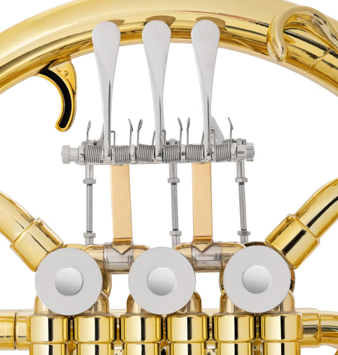 Classic Cantabile WH-20GD MardiBrass Kunststoff F-Waldhorn Gold - inkl. Mundstück & Hülle mit Rucksackgurten - Für Anfänger und Profis - Wetterfest und Wasserdicht - leichtes, stabiles Instrument