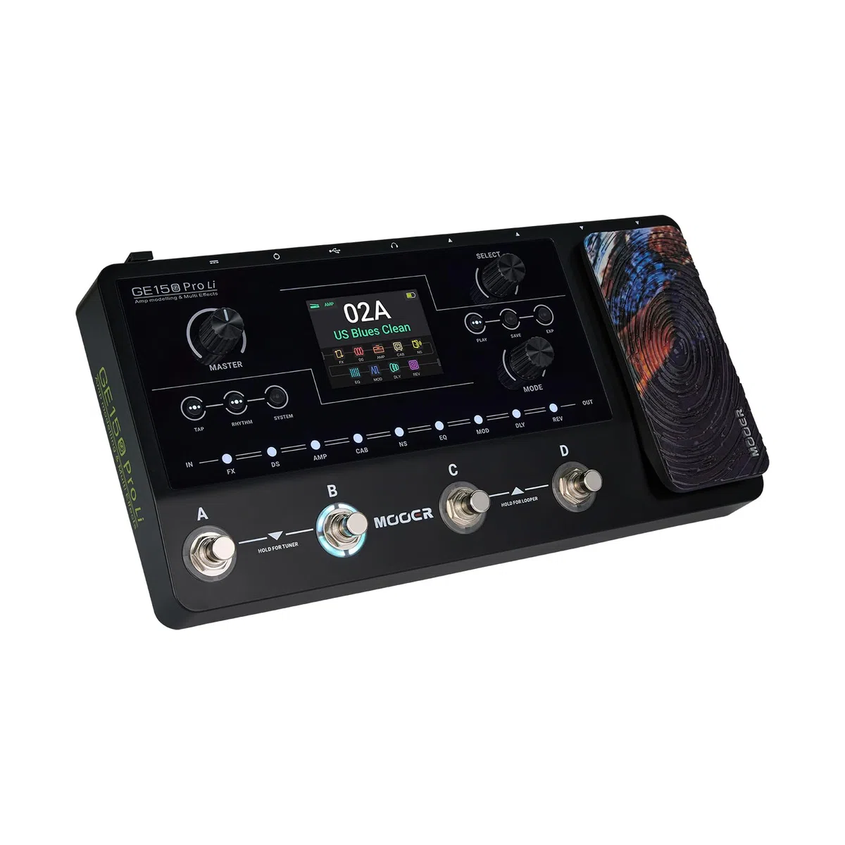 Mooer GE150 PRO Li - Amp Modeling & Multi Effects, with Battery, Black