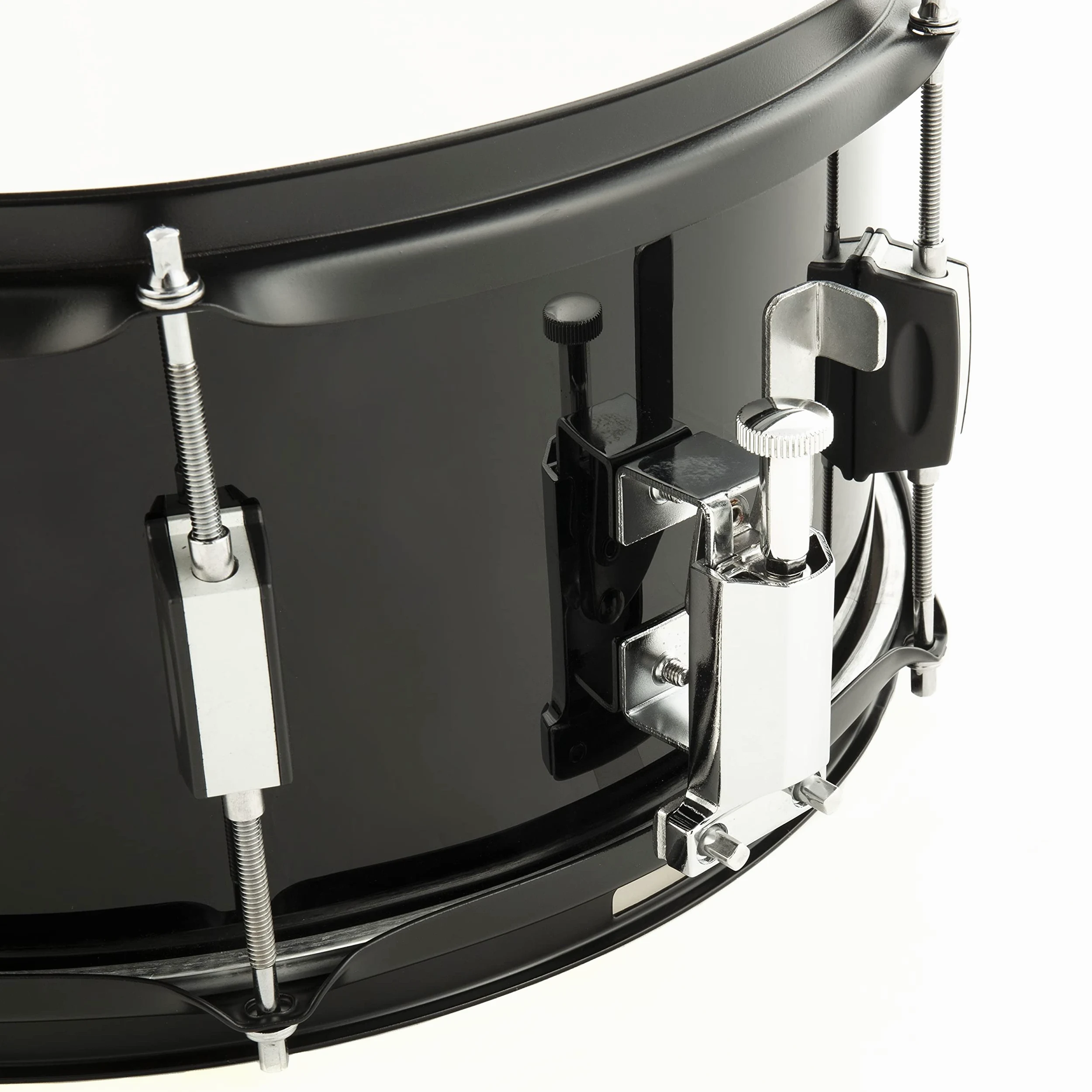 Fame First Step Snare Drum, 14"x6.5", Piano Black, Mischholz Kessel, Robuste Stahlspannreifen, 6 Spannschrauben, Ideal für Anfänger und Musikschulen"