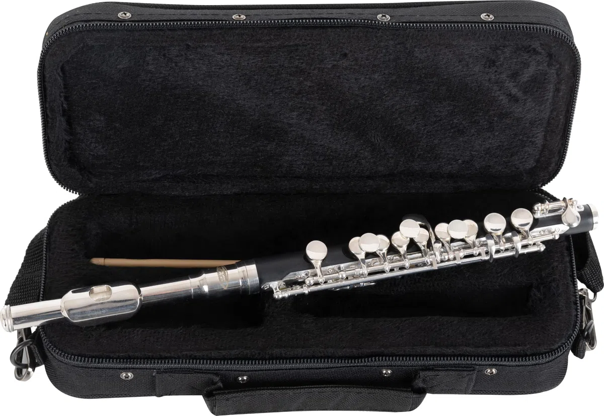 Classic Cantabile PF-300 Piccoloflöte - aus Bakelit - versilberte Neusilber-Mechaniken - inklusive Etui