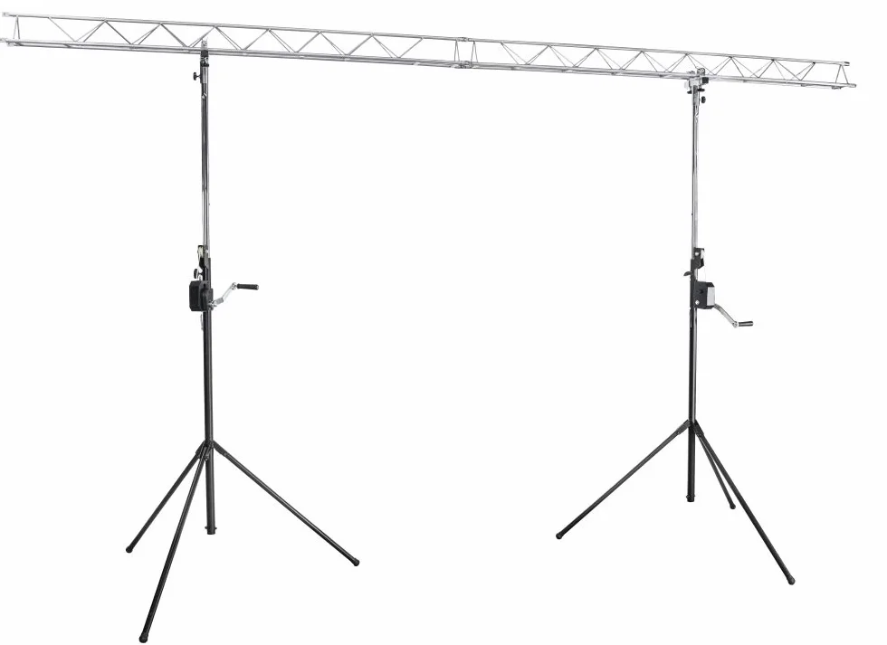 IBIZA SLB03W-LIGHT SHOW STAND LICHT STATIV TRAVERSE MIT TRAVERSE LICHTBRÜCKE MIT KURBEL DJ STÄNDER MOBILES TRUSS SYSTEM PARTY DISCO CLUB MUSIK EVENT BÜHNE EFFEKT LED LICHTTTECHNIK