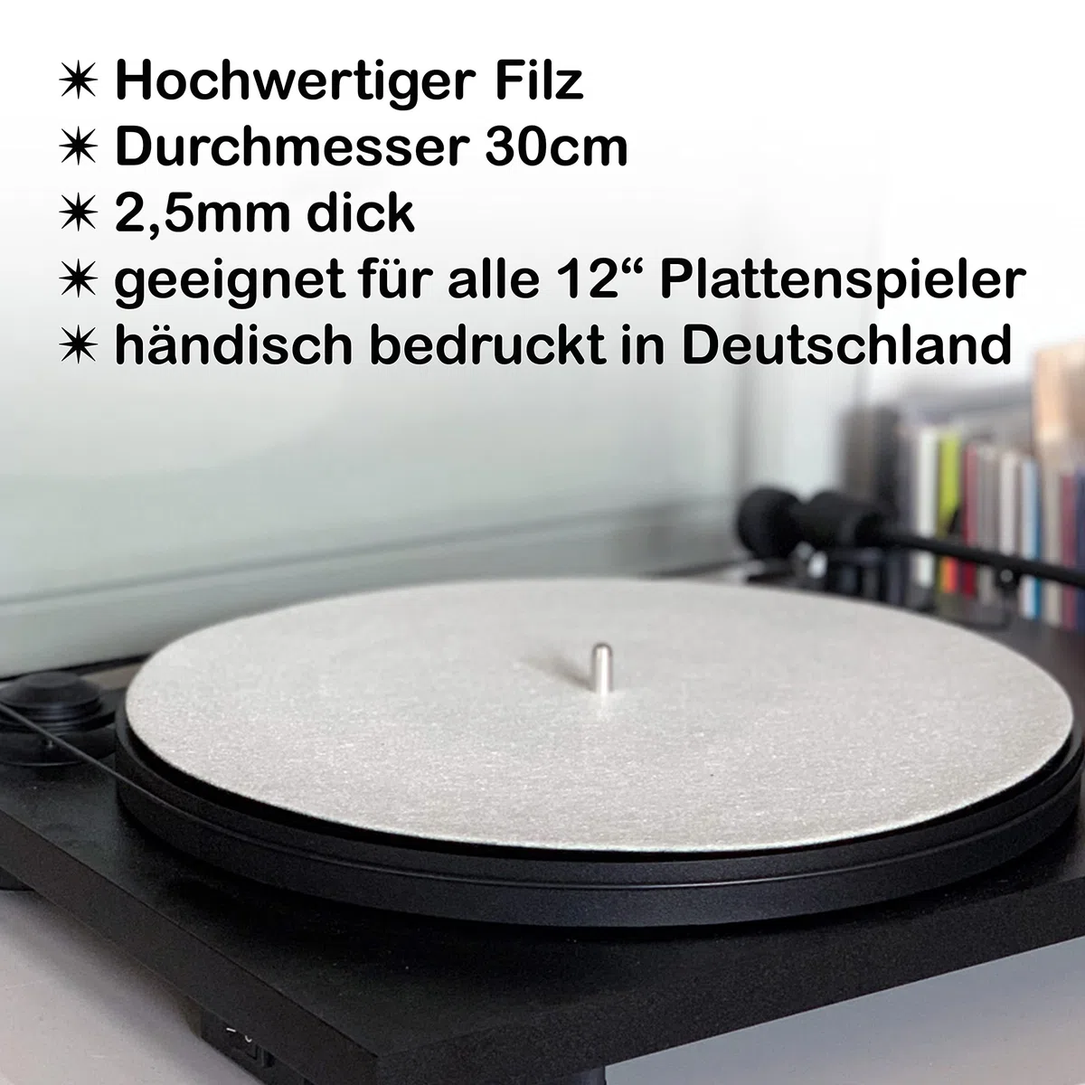 Next Ferry - Slipmat - Personalisierbar mit Wunschtext & Foto - Plattenspieler Matte aus Filz - Slipmats für Dj's - Plattentellerauflage für alle Plattenspieler Turntables - gedruckt in Deutschland