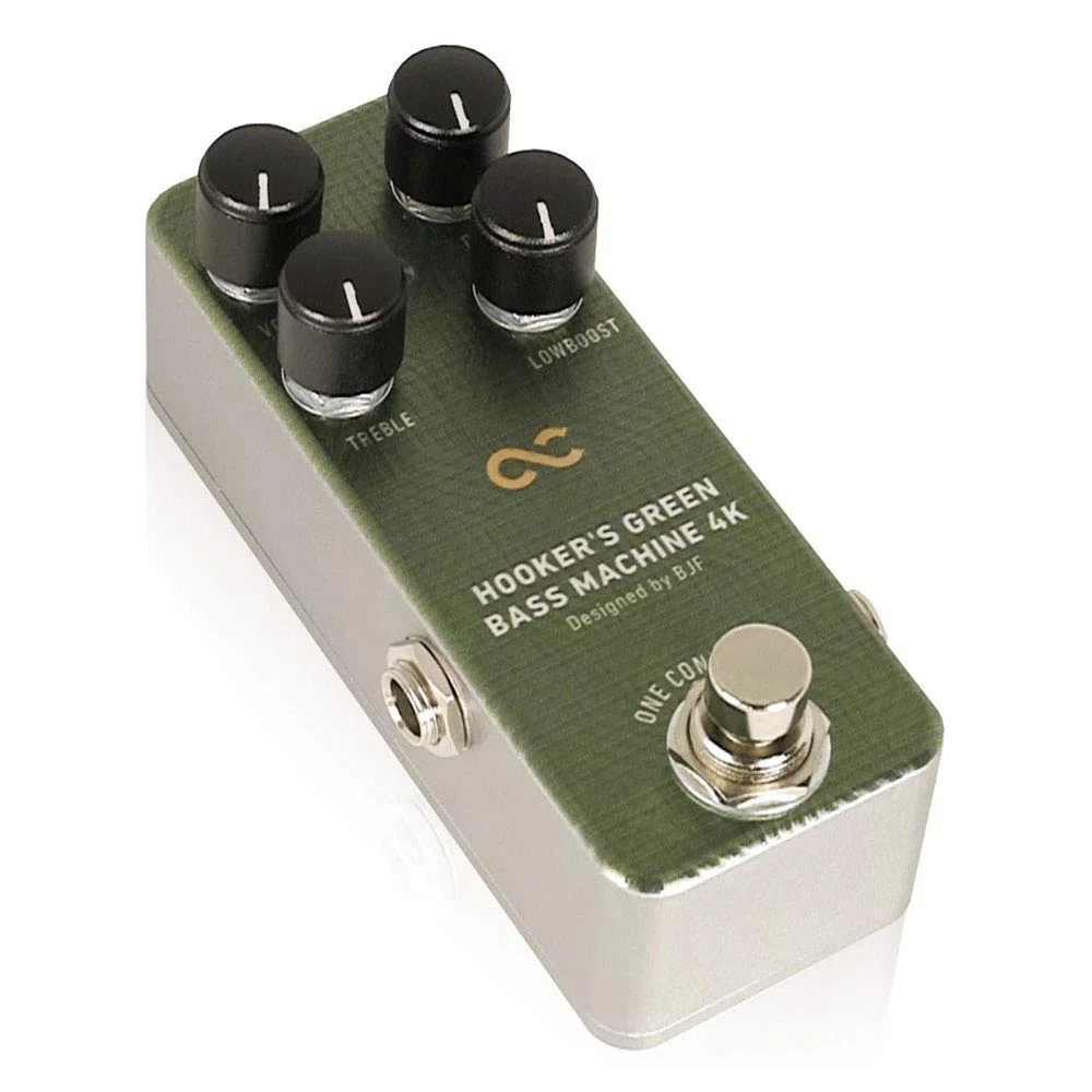 One Control Hooker's Green Bass Machine 4K Bass Overdrive/Distortion Effects Pedal