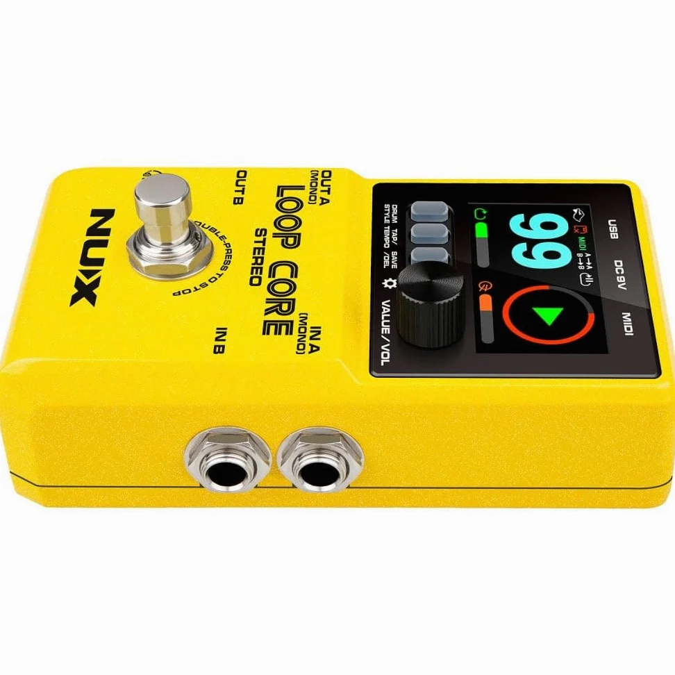 Nux Loop Core Guitar Effect Pedal Looper 6 Hours Recording Time, 99 User Memories, Drum Patterns with Tap Tempo