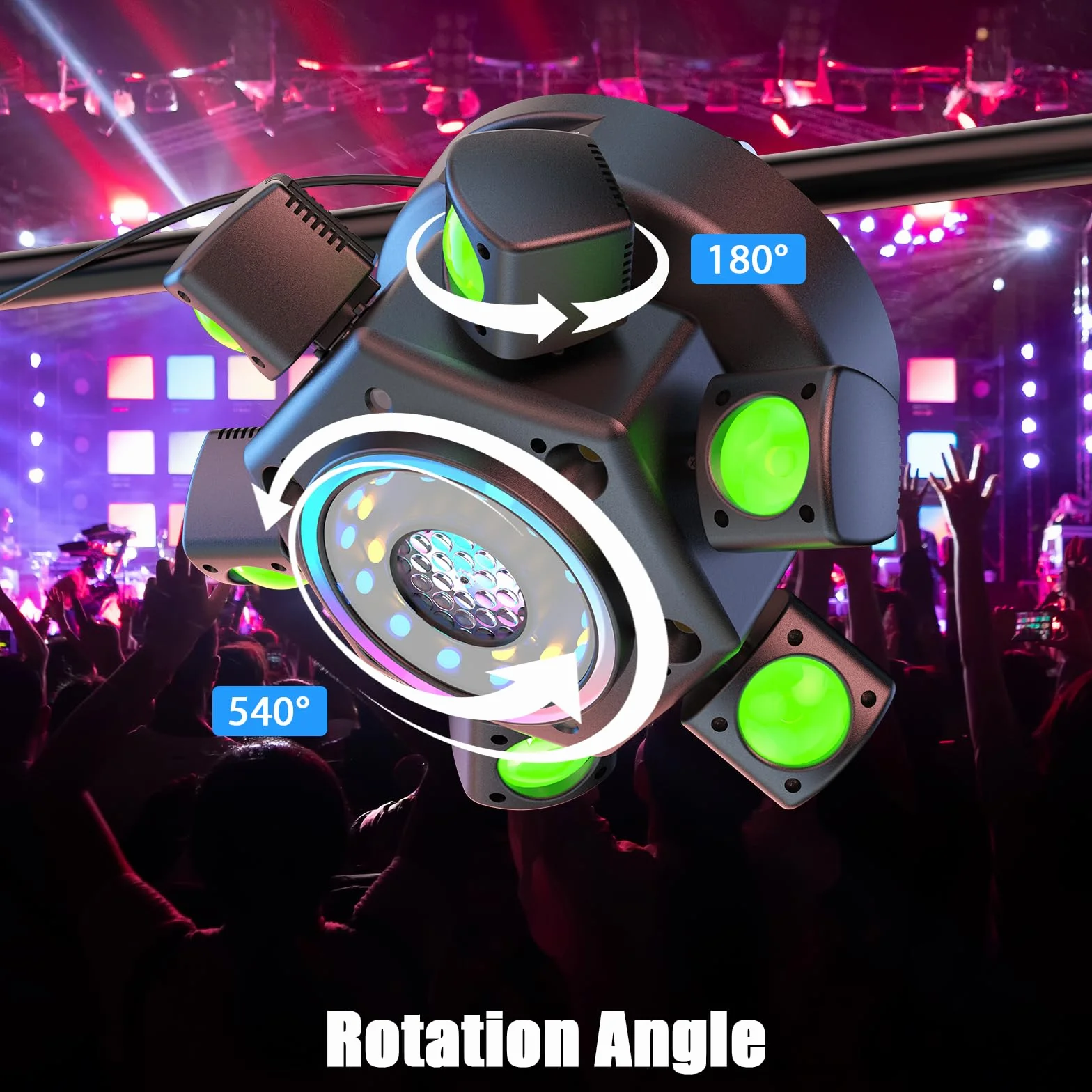 150W Beam Moving Head Bühnenlicht, RGBW LED Disco Magic Ball Effekt mit Fernbedienung Partylicht Scheinwerfer DMX512 Strobe für Halloween KTV DJ Hochzeit