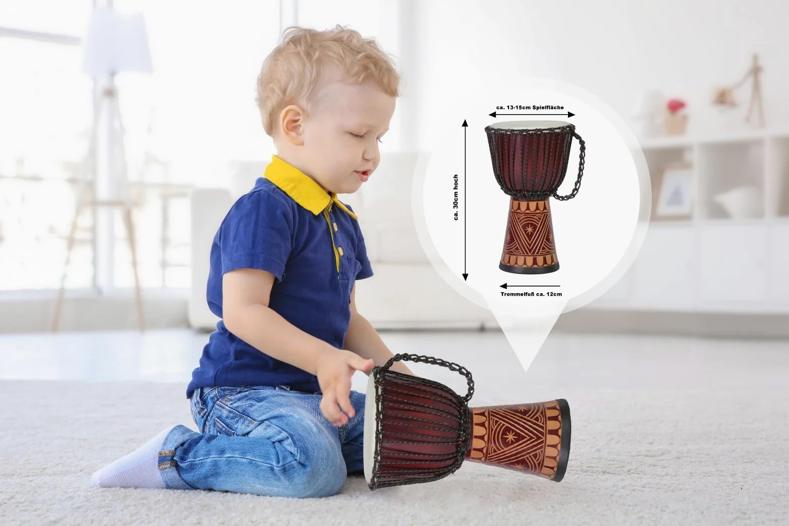 30cm Profi Kinder Djembe Trommel Bongo Darbuka Afrika Style Holztrommel Guter Klang