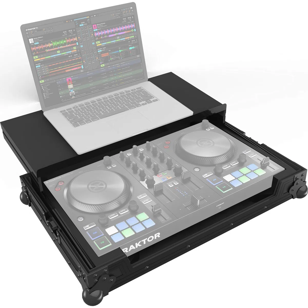 Zomo Flightcase S2 MK3 Plus NSE | Koffer passend für Native Instruments Traktor Kontrol S2 DJ Controller - Mit Laptopablage