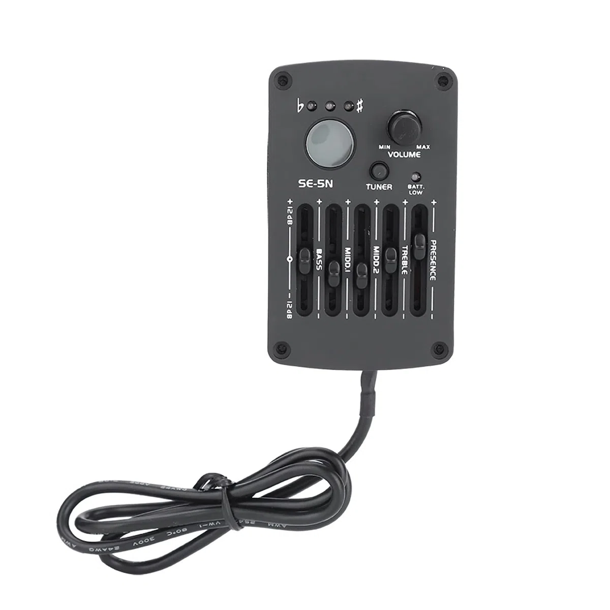 5 Band EQ Pre-Amp Equalizer Tonabnehmer Akustikgitarre Vorverstärker Tuner für Akustikgitarren Komplettset, aufsammeln