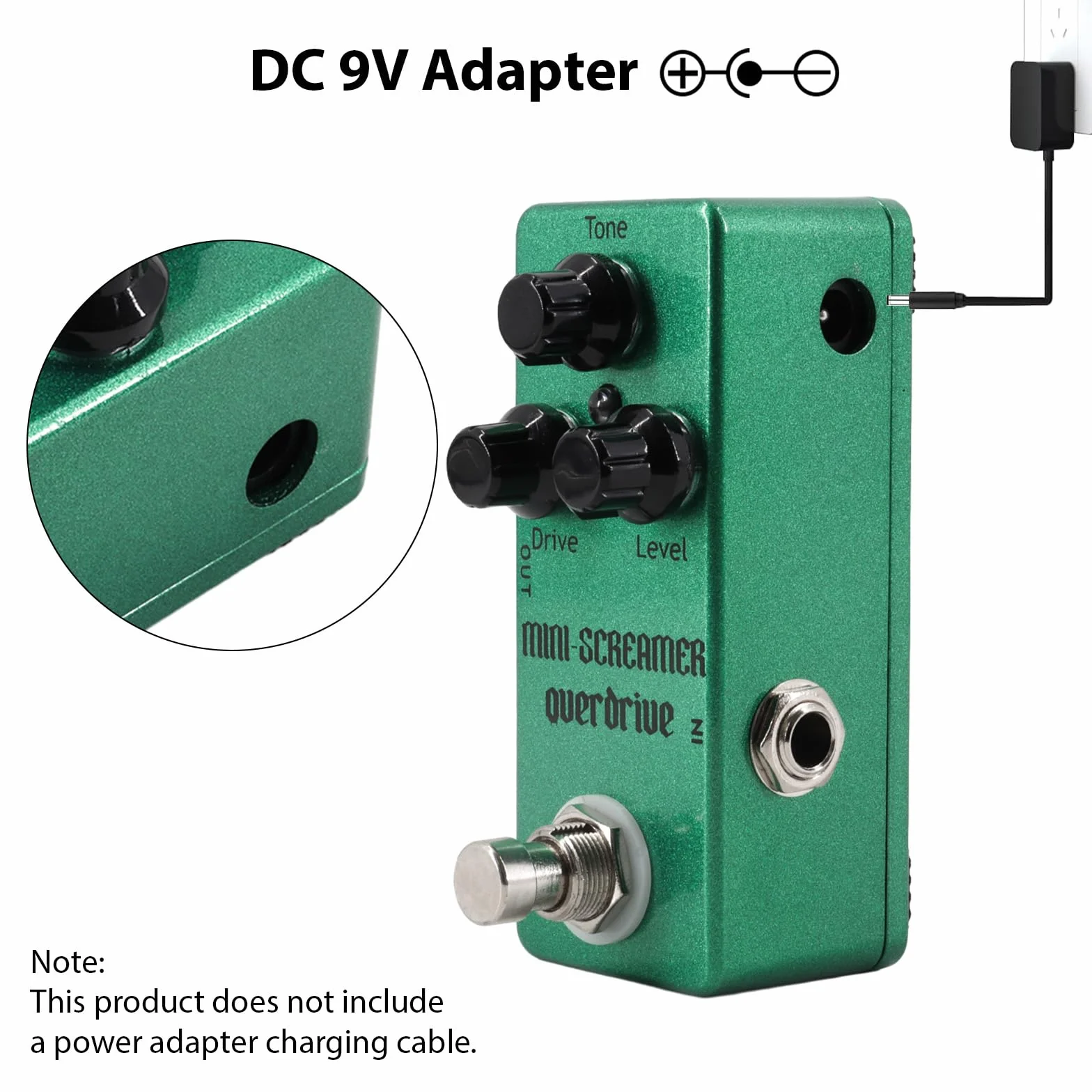 Btuty Gitarrenpedal, Rauschunterdrückung, Effektpedal für E-Gitarre, Eingangs-/Ausgangsschnittstelle, Mini-Effekt zur Geräuschreduzierung der Gitarre
