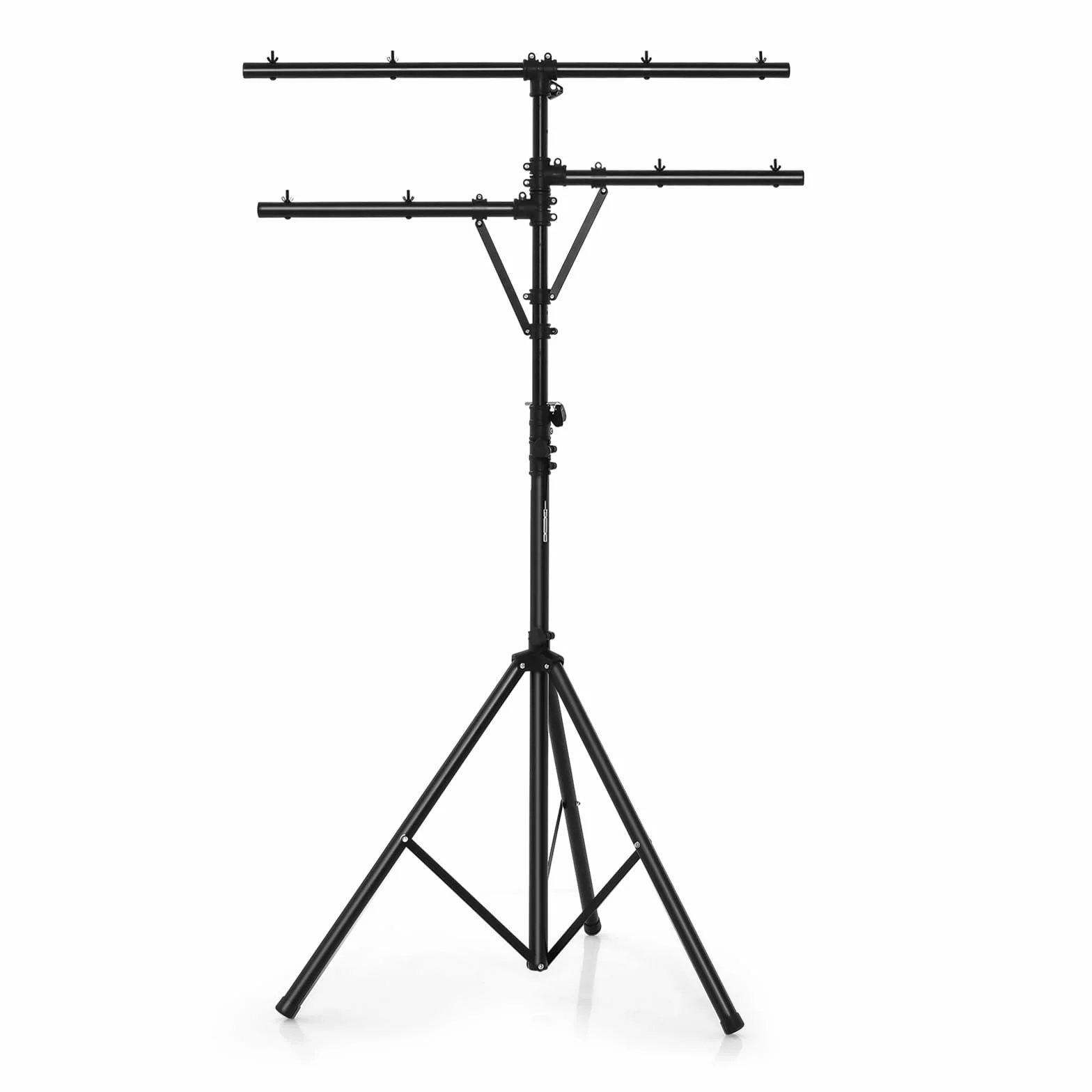 COSTWAY Lampensaktiv klappbar, Lichtsaktiv 186-351cm höhenverstellbar mit robuster Basis, tragbares Beleuchtungsativ mit T-Stange bis 45kg Belastbar für Konzerte, Theater, Hochzeit & Partys