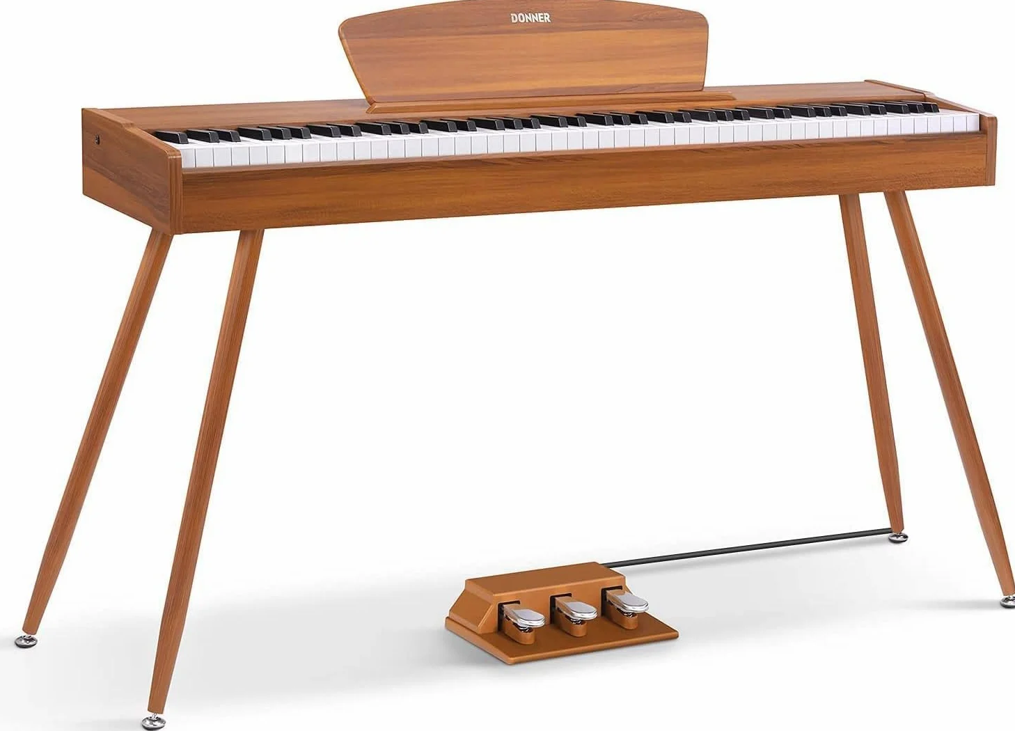 Donner DDP-80 E-Piano 88 Tasten Gewichtet Klavier, Hammermechanik II, Home Digital-Pianos Volle Größe Keyboard mit Ständer, Dreifach-pedal, USB-MIDI und Kopfhöreranschluss