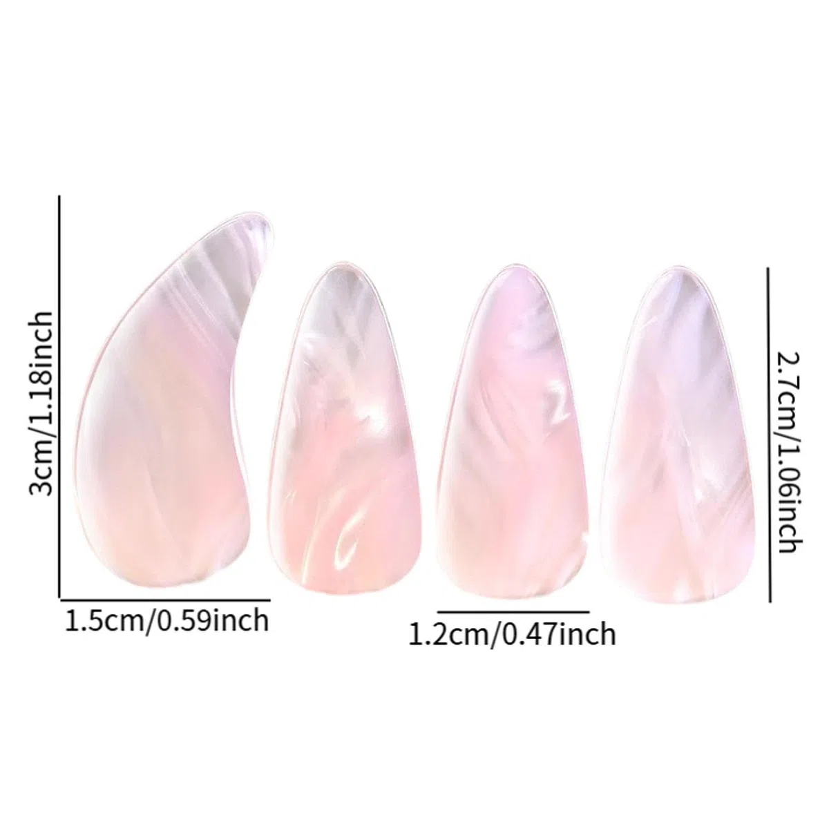 8 Stück Guzheng Finger Picks Erwachsene Professionell Doppelseitig Gebogene Fingernagelschutz Kompakt Und Stabil Aus Pp Angenehmer Sitz für Konzert Pr, Style A