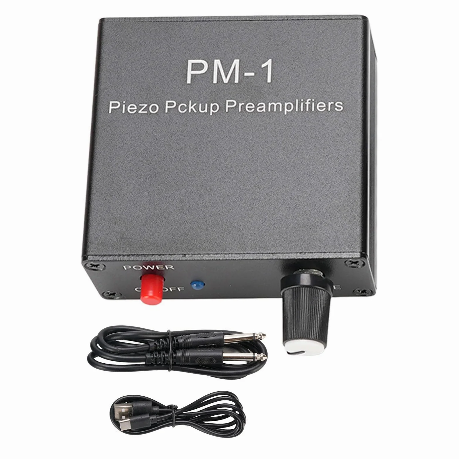 Denash Piezo-Tonabnehmer-Vorverstärker, Geeignet für Gitarre, Cello, Violine, Mandoline, Ukulele, Kompakte Halterung mit Niedriger Frequenzbegrenzung für Streichinstrumente,