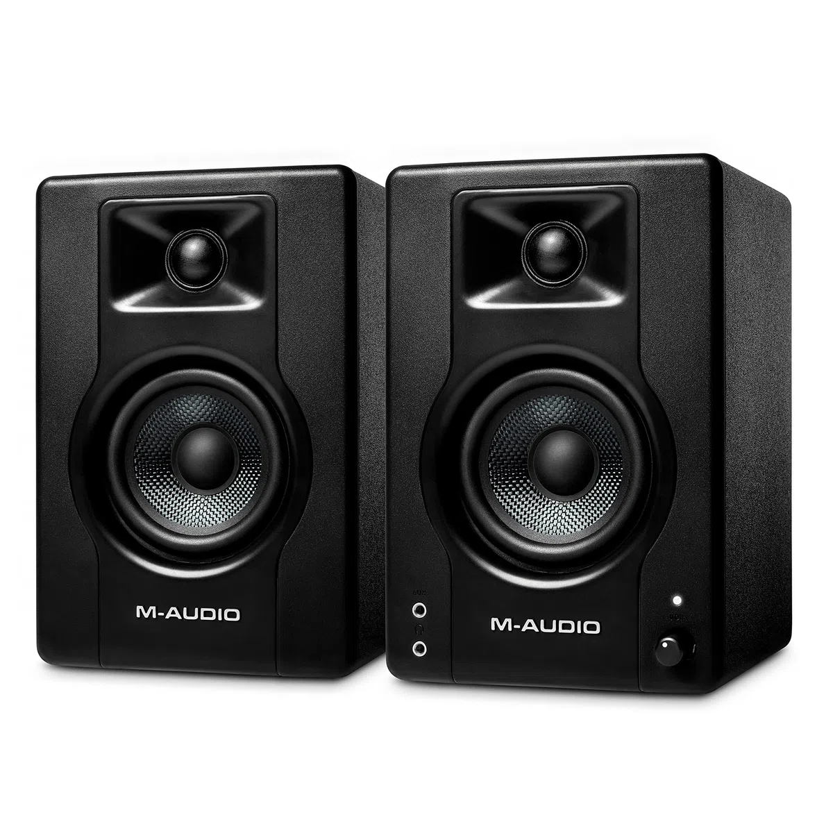 M-Audio BX4 4,5" Studio-Monitore High-Definition Monitor Lautsprecher Boxen, 120W - Paar & Adam Hall Cables K3TPP0100 Audiokabel 2 x 6,3mm Klinke Mono auf 2 x 6,3mm Klinke Mono 1m