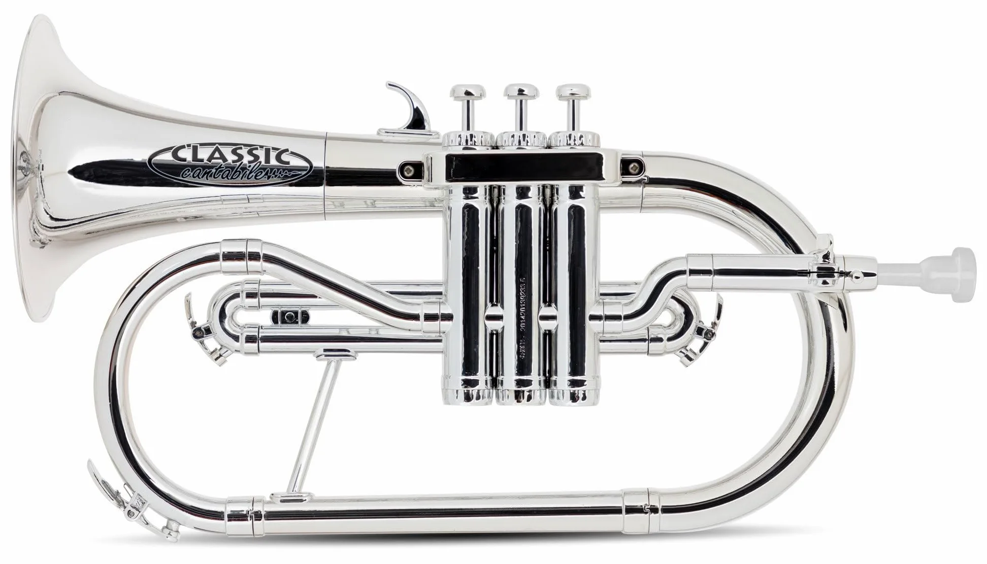 Classic Cantabile MardiBrass ABS Kunststoff Flügelhorn - Perinet-Ventile - 600g leicht - Bohrung: 11,5 mm - inkl. Mundstück und Gigbag - silber