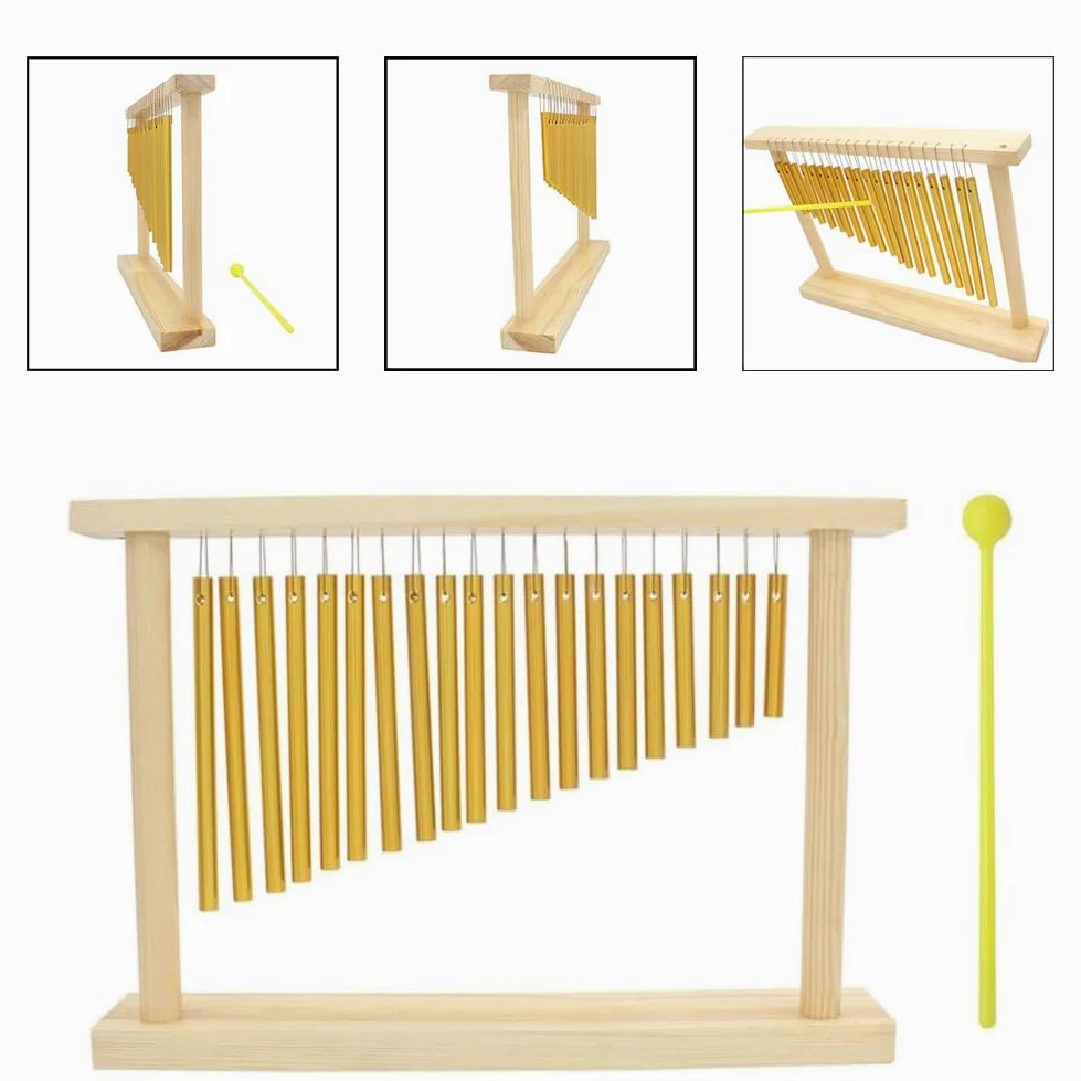 20 Töne Chime, Single Row Musik Percussion Instrumente, Wind Chime Tree mit Hammer, 20 Bars Metallisches Klangspiel, Windspiele, Windglocke für Musikmeditations-Yoga im Klassenzimmer Musikinstrument