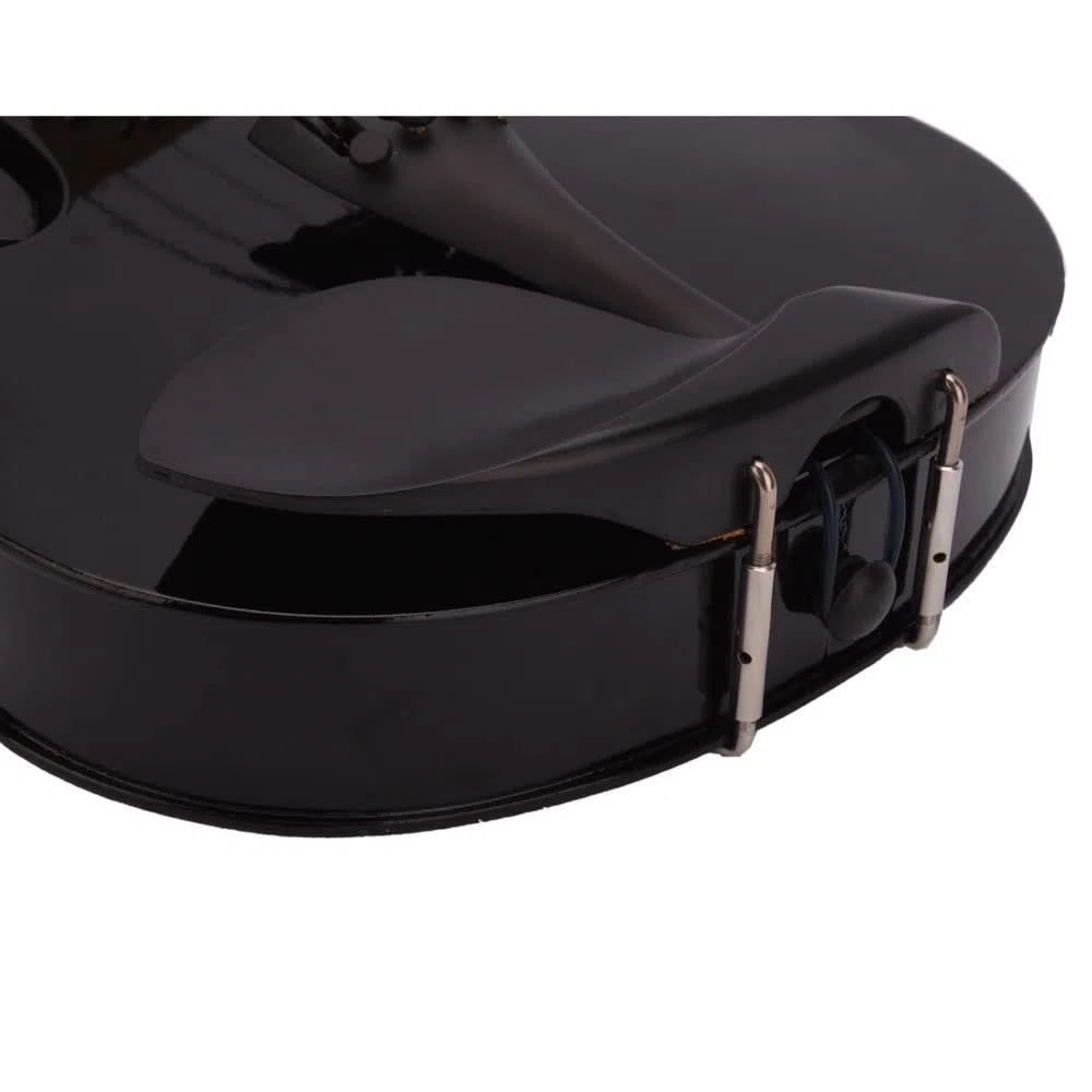 LALAHO 4/4 Full Size Violin Set, Erwachsenengeige für Anfänger, Massivholzgeige mit Etui, Bogensehne, Gefederte Schulterstütze, Kolophonium (Schwarz)