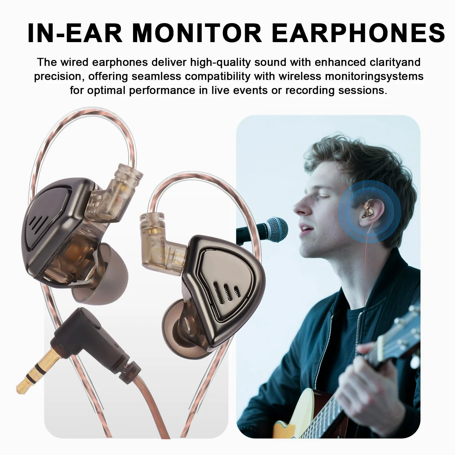 SEM100 Stereo Wireless In-Ear Monitor System - Professionelles IEM-Gerät für Live-Performance und Tonstudio (1-Kanal, 1/2 Taschensender, High-Fidelity-Klangqualität) (SEM100-2)