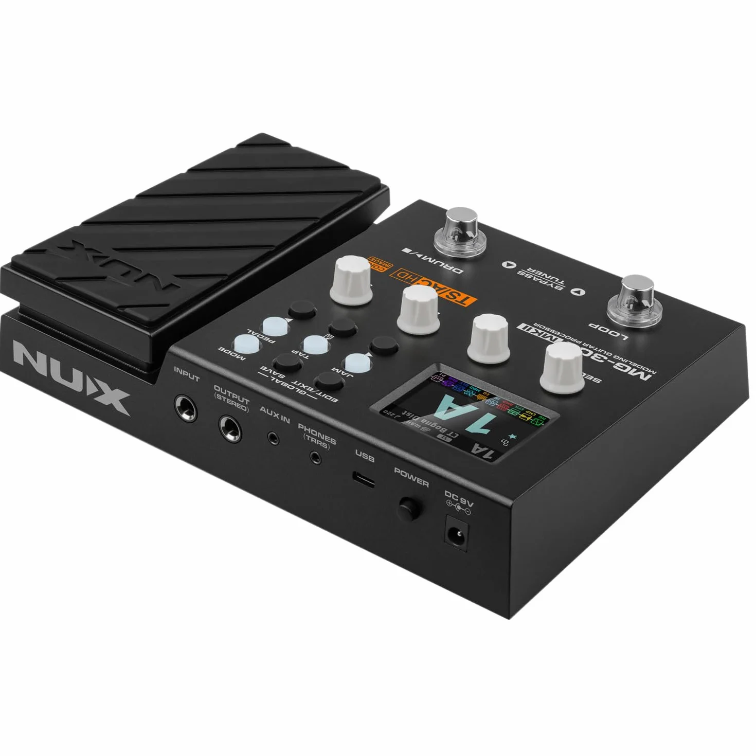 NUX | MG-300 mkII Gitarren-Multieffektpedal | Amp-Modellierung, USB-Audio-Interface, Expression-Pedal, IR-Schrank-Sim, Jam-Drums, Looper & Quicktone-Software