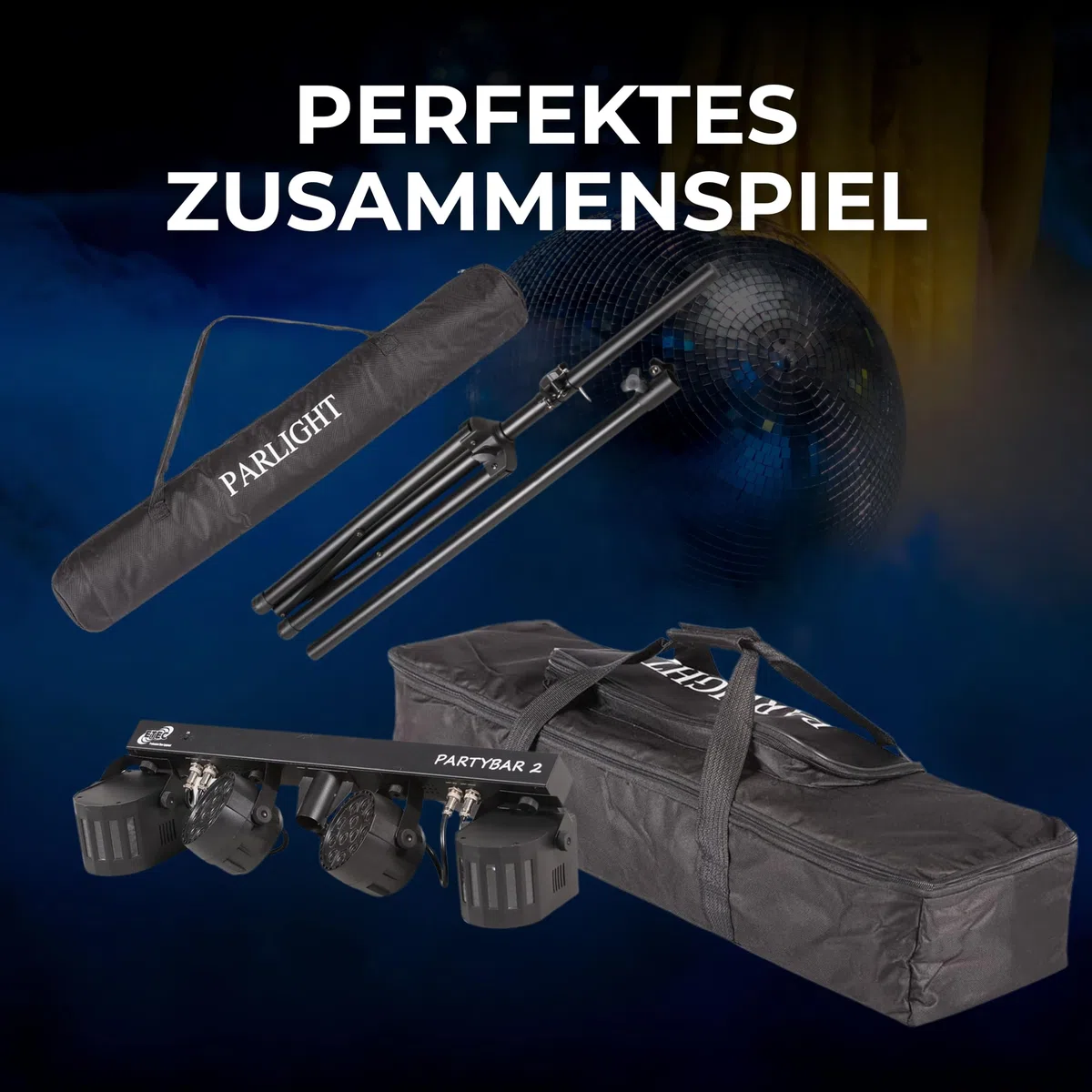 ETEC Professional Softcase Transporttasche für LED Partybar und Stativ – Veranstaltung Bühnenbeleuchtung Party Disco Show DJ