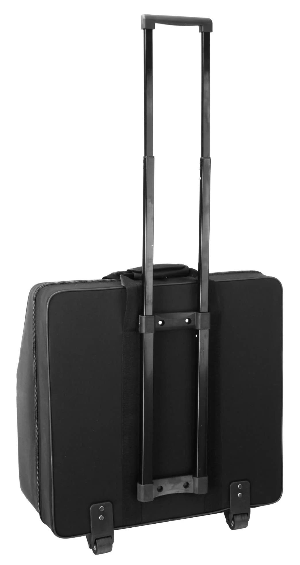 Alpenklang 96-Bass Akkordeon Koffer/Trolley (Akkordeontrolley, Holzkern, Plüsch-Polsterung, 53 x 50 x 30cm, festes wasserabweichendes Oberflächenmaterial) schwarz