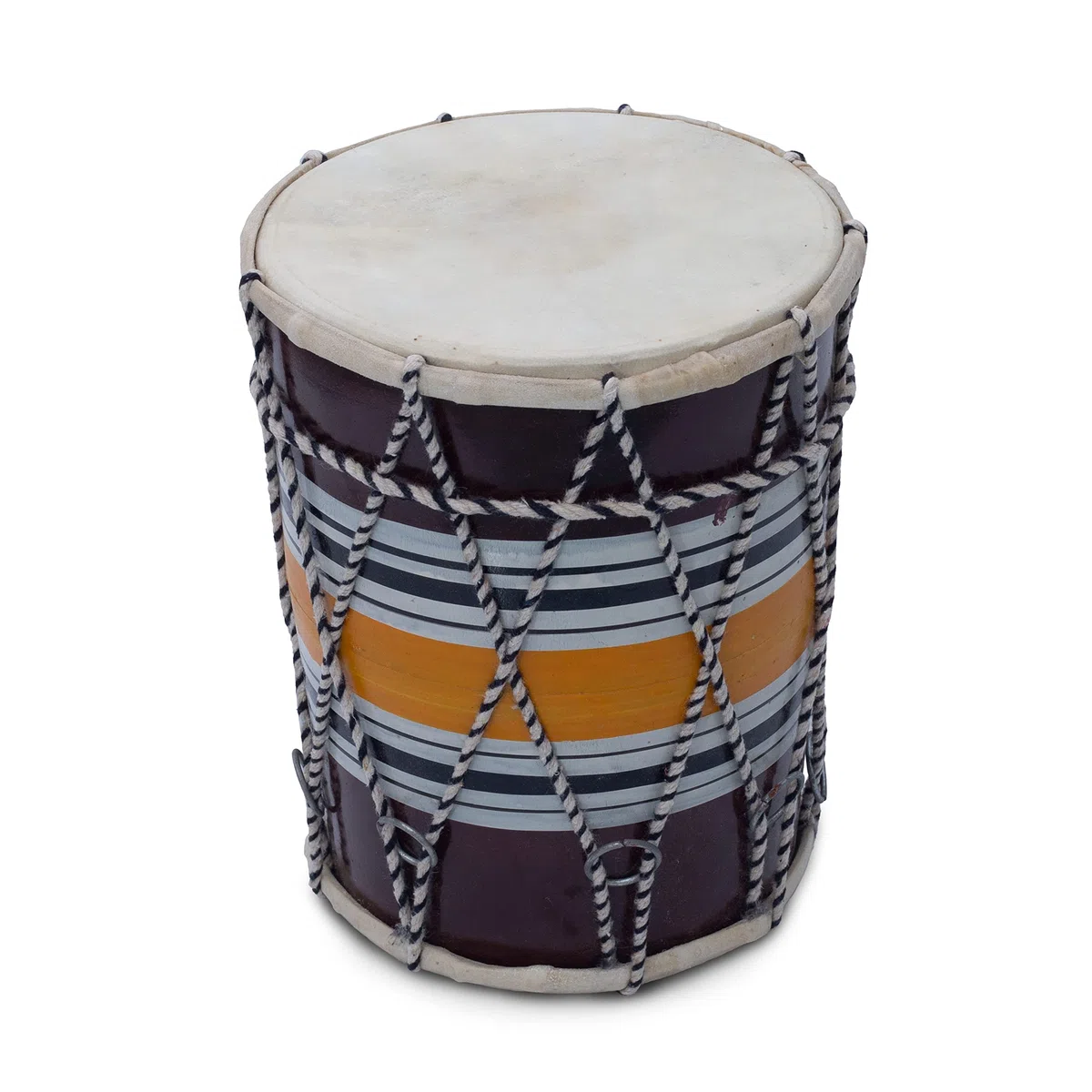 Handgemachtes Holz & Leder Klassischer indischer Volk Tabla Trommel Set Hand Percussion Drums World Musical Instruments Punjabi Dholak Dholki 20 x 15 CMS Fun Birthday Housewarming Geschenkideen
