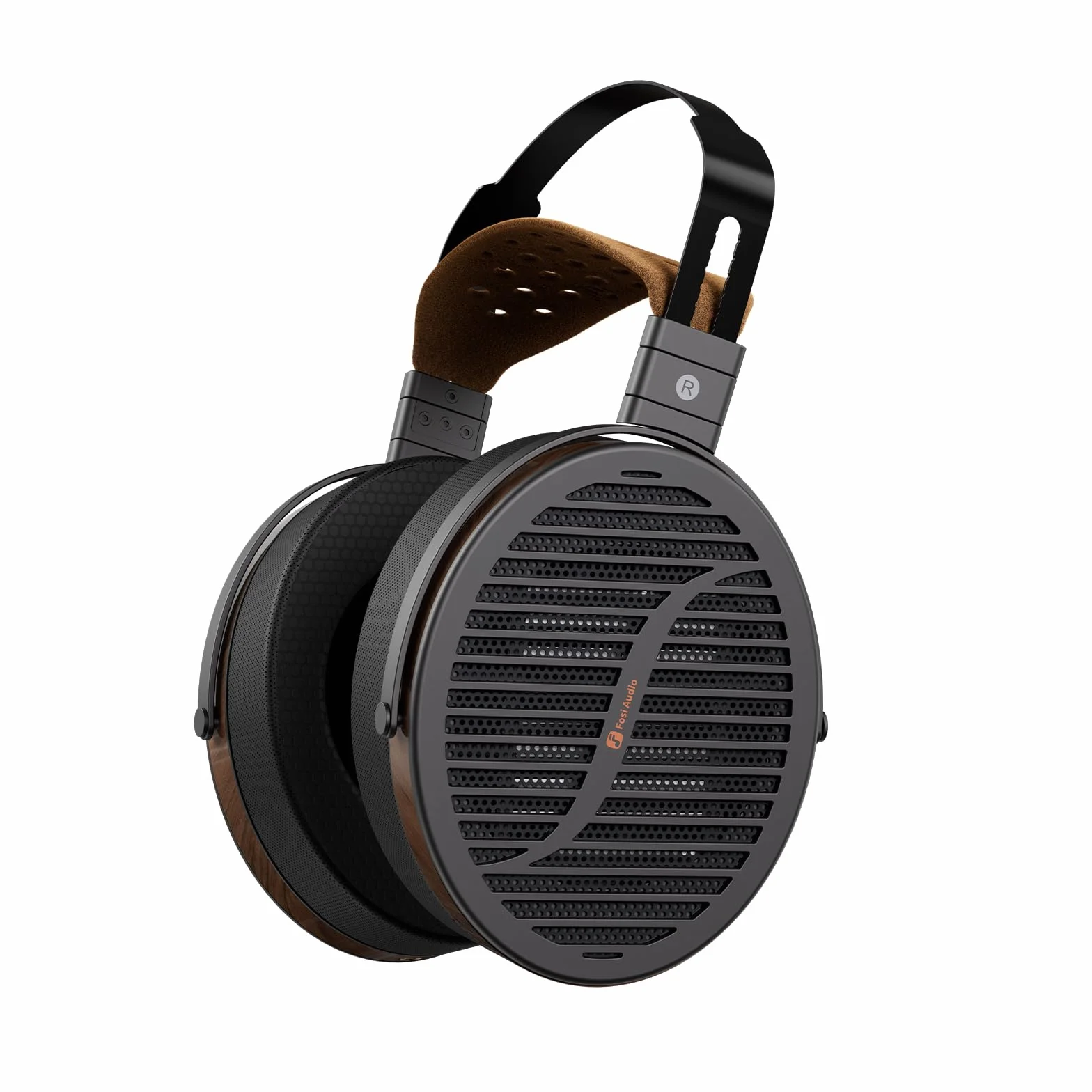 Fosi Audio i5 Open-Back Planar Magnetic Over-Ear Kopfhörer mit 97mm Ultra-Großmembran, CNC Metall & Walnussholz, Audiophiler kabelgebundener Studiokopfhörer für Multi-Source Geräte