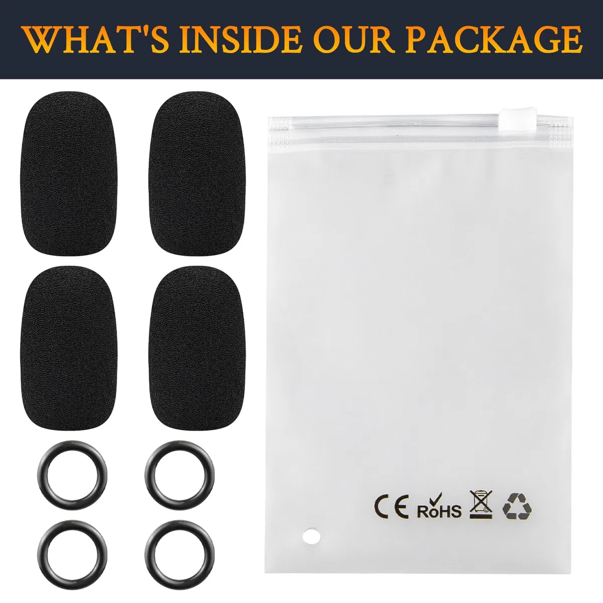 SOULWIT 4 Stück Schutz Mikrofon Schaum Abdecken Pop Filter für Steelseries Arctis 1/3/5/7/7+/7P/7P+/7X/7X+/9/9X/Pro/Prime, Nova Series Kopfhörer, Mikrofon Abdeckung mit hochdichter Schaumstoff