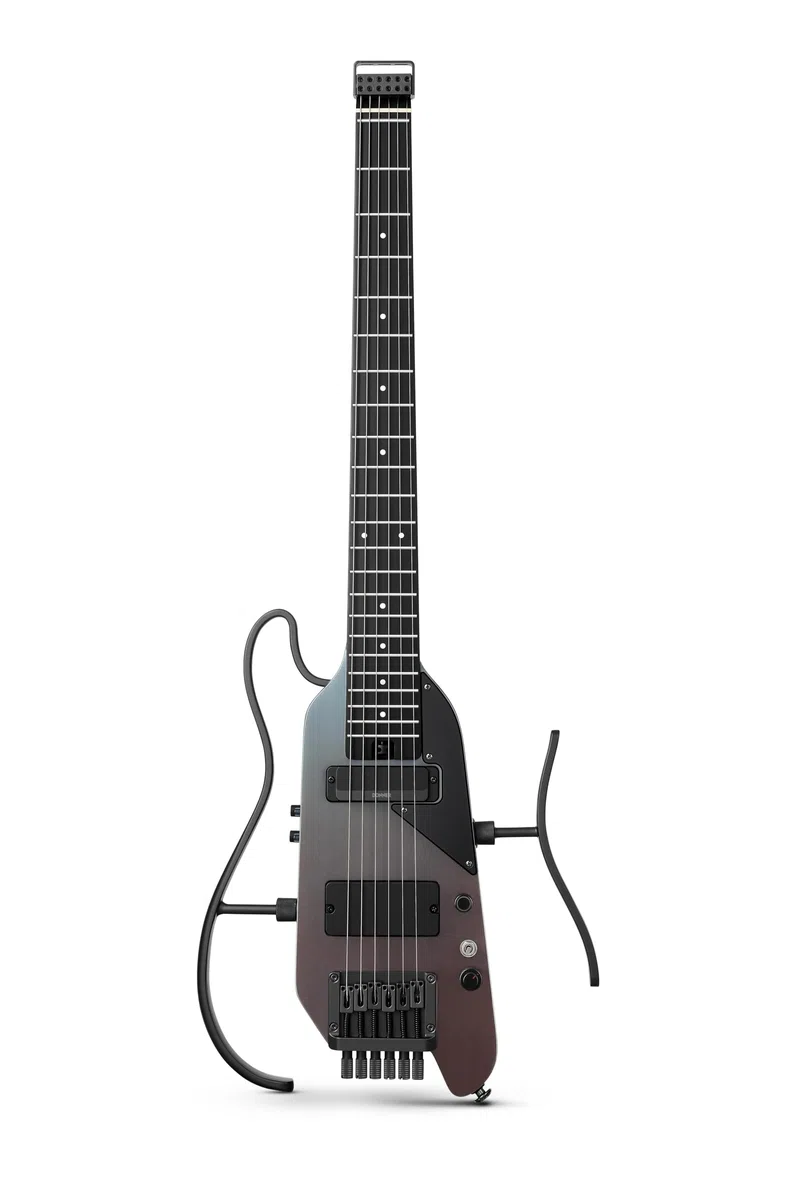 Donner HUSH X PRO E-Gitarren-Kit – Intelligente Reisegitarre mit Dutzenden voreingestellter Kombinationen, 7 Tone Sim Optionen, Midnight Glow