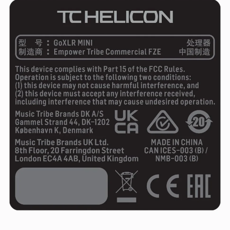 TC Helicon GoXLR MINI-WH Online-Broadcast-Mixer mit USB/Audio-Schnittstelle und Midas-Vorverstärker