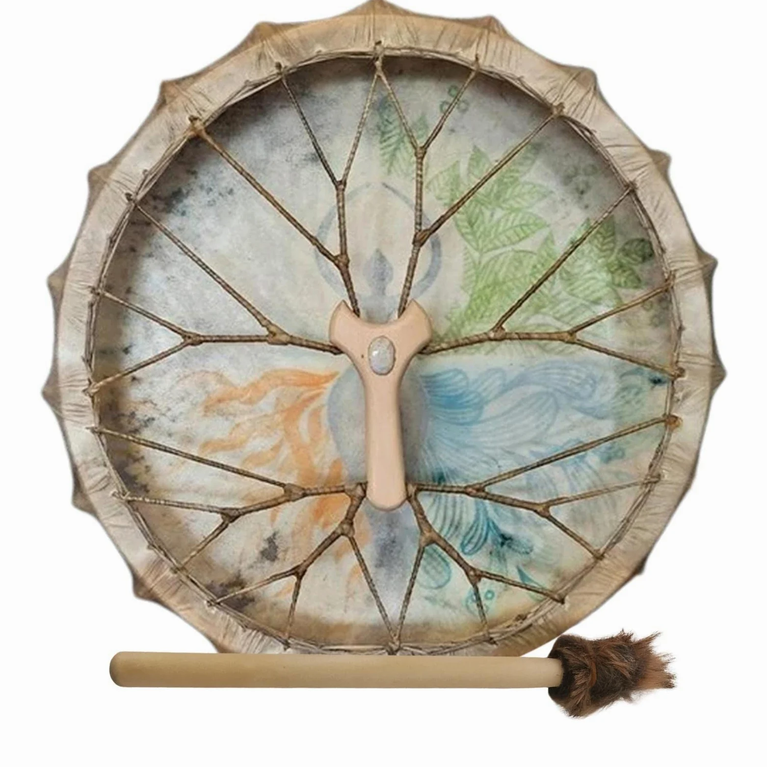 25 cm Schamanentrommel, Göttin Baum des Lebens, dekorative schamanische Trommel, sibirische Trommeln, spirituelle Basstrommel, Musik, Meditationstrommel, Heimdekoration