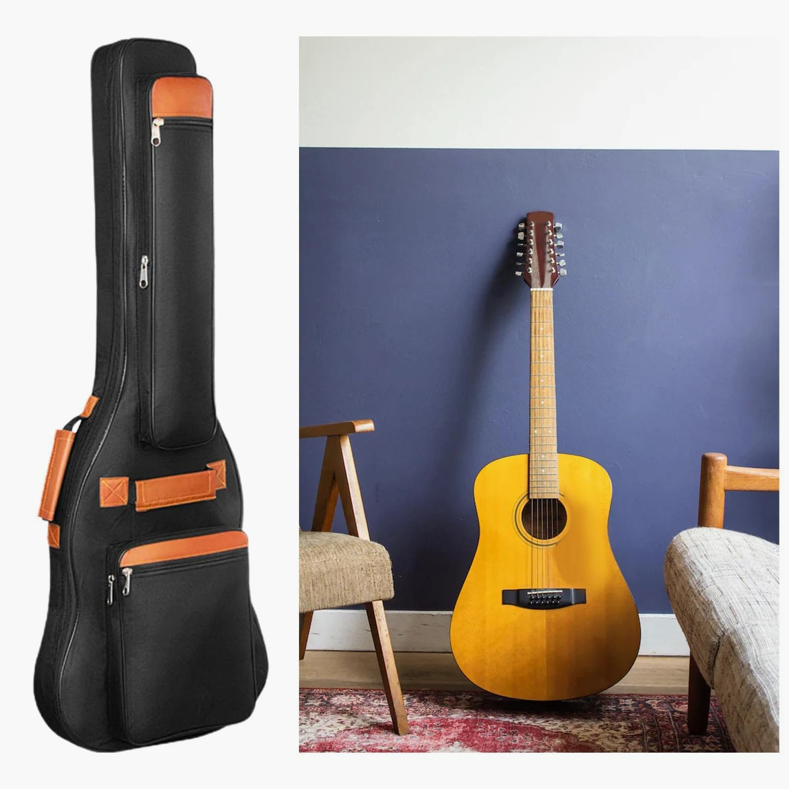 E-Gitarrentasche mit verstellbaren Schultergurten, Gitarrenrucksack, Bassgitarrenkoffer mit Tragegriff, weiche Bass-Gig-Tasche für den Bass, GITARRE