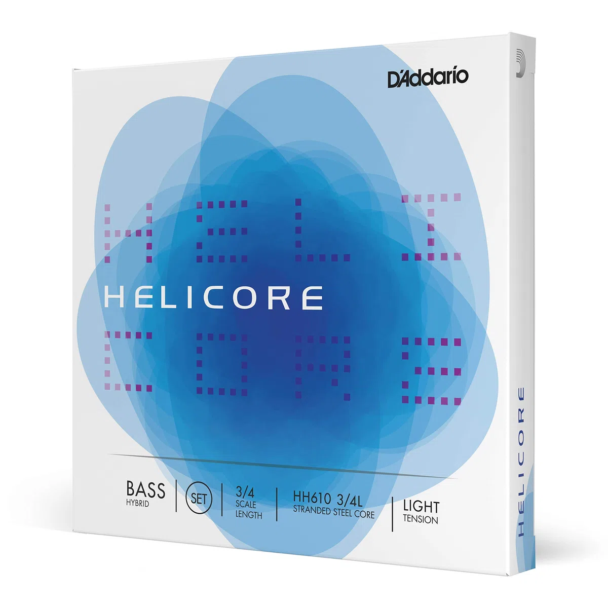D'Addario HH610-3/4L Helicore Kontrabass Saitensatz mehrfach verdrillter Stahlkern 3/4 Light