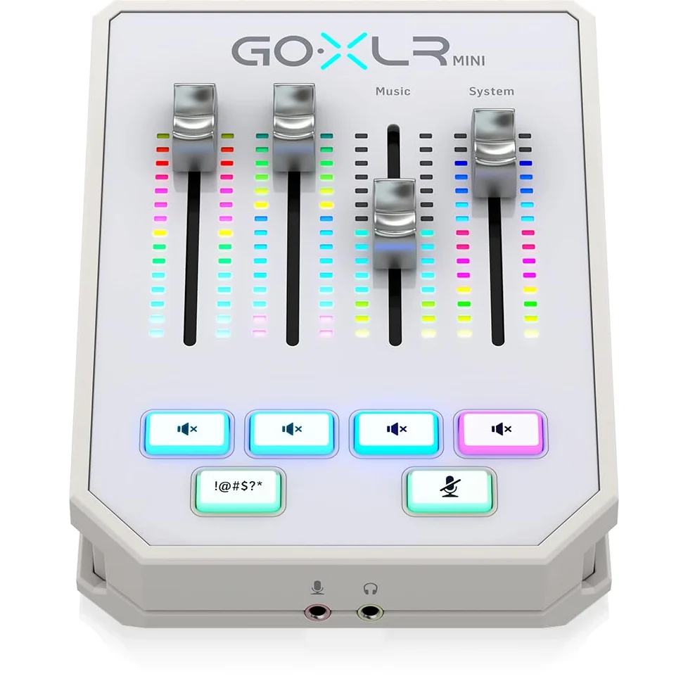 TC Helicon GoXLR MINI-WH Online-Broadcast-Mixer mit USB/Audio-Schnittstelle und Midas-Vorverstärker
