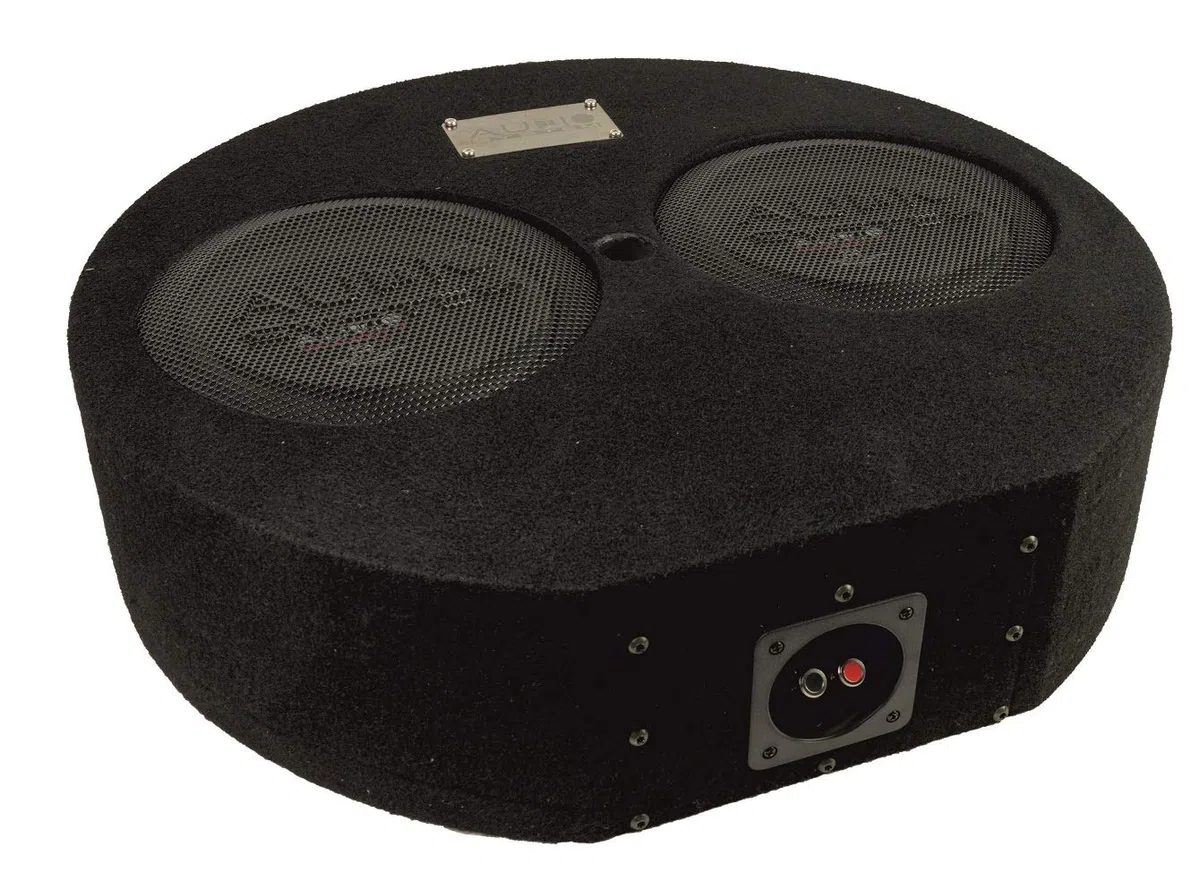 Audio System SUBFRAME R10 Flat Active-2 EVO Bassreflexgehäuse fürs Reserverad mit 2X R 10 Flat EVO 600 Watt RMS