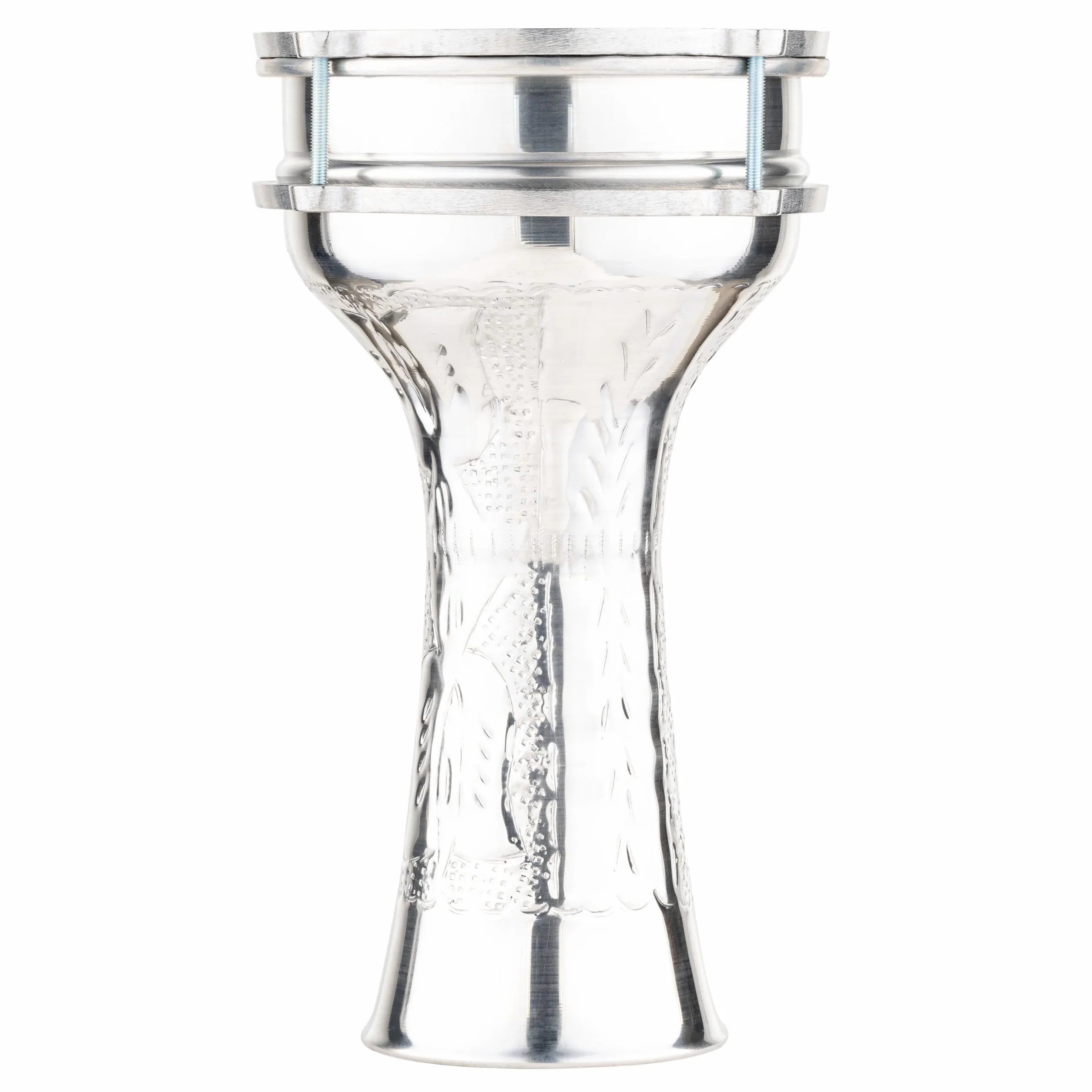 Meinl Percussion Aluminium Series Darbuka - Mittelgroße Handtrommel - Mit Kunststofffell - Durchmesser 6,5 Zoll - Handgehämmert - Aluminium, Silber (HE-112)