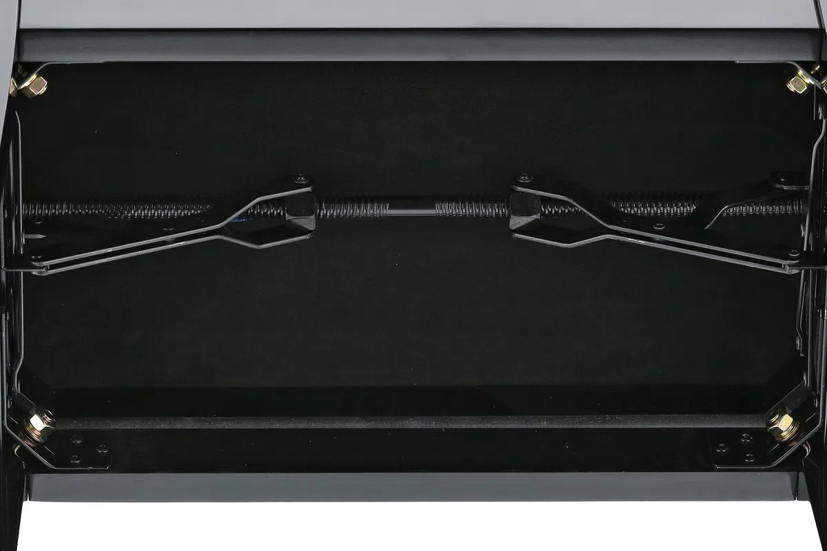 GEWA Pianobank Deluxe Vinyl - Schwarz Hochglanz - Massivholz - Vinyl Sitzbezug - 52x30cm Sitzfläche - Höhenverstellbar - Hochfeste Fixierung - 2t Bruchlast