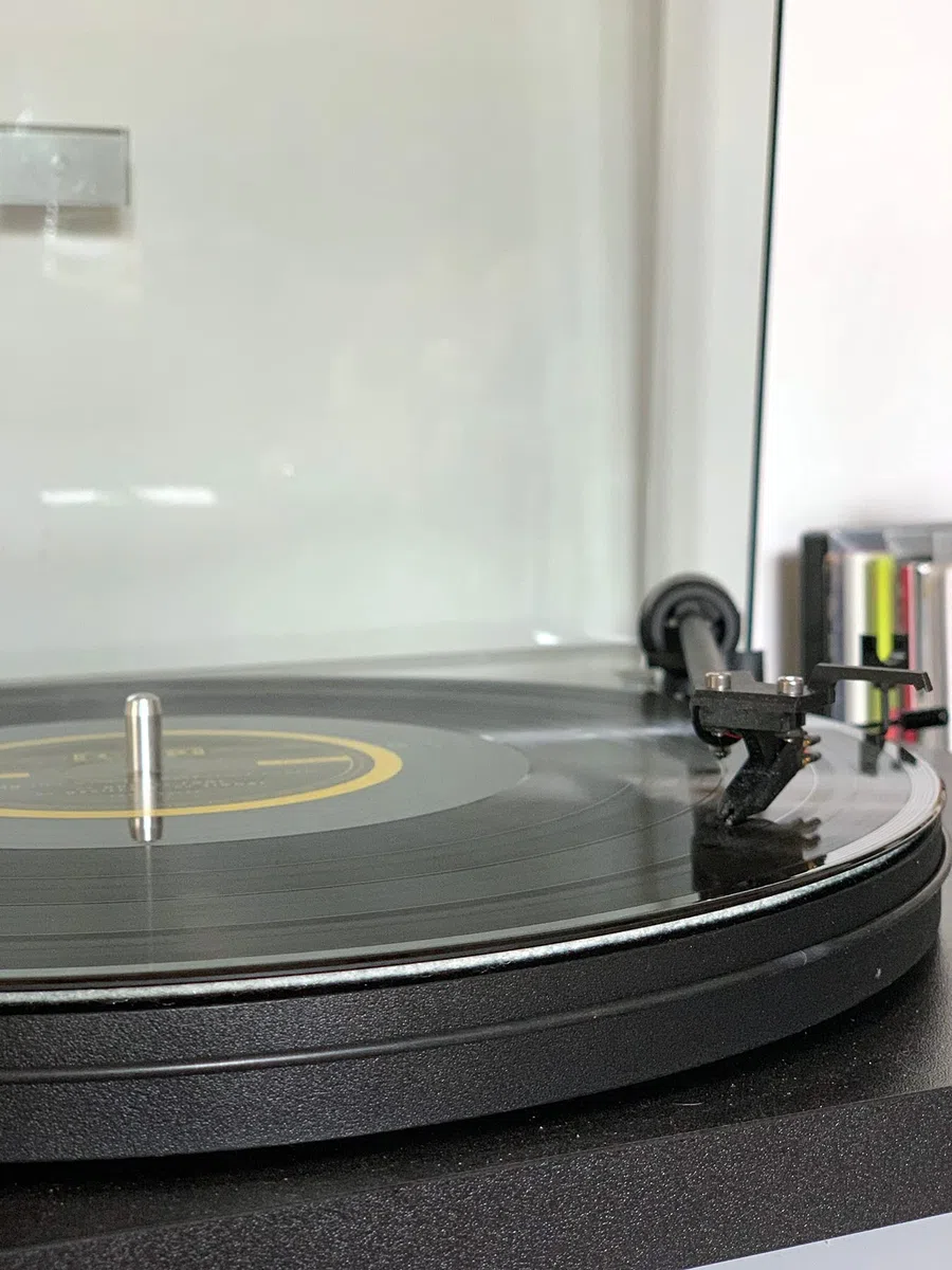 Next Ferry - Slipmat - Personalisierbar mit Wunschtext & Foto - Plattenspieler Matte aus Filz - Slipmats für Dj's - Plattentellerauflage für alle Plattenspieler Turntables - gedruckt in Deutschland