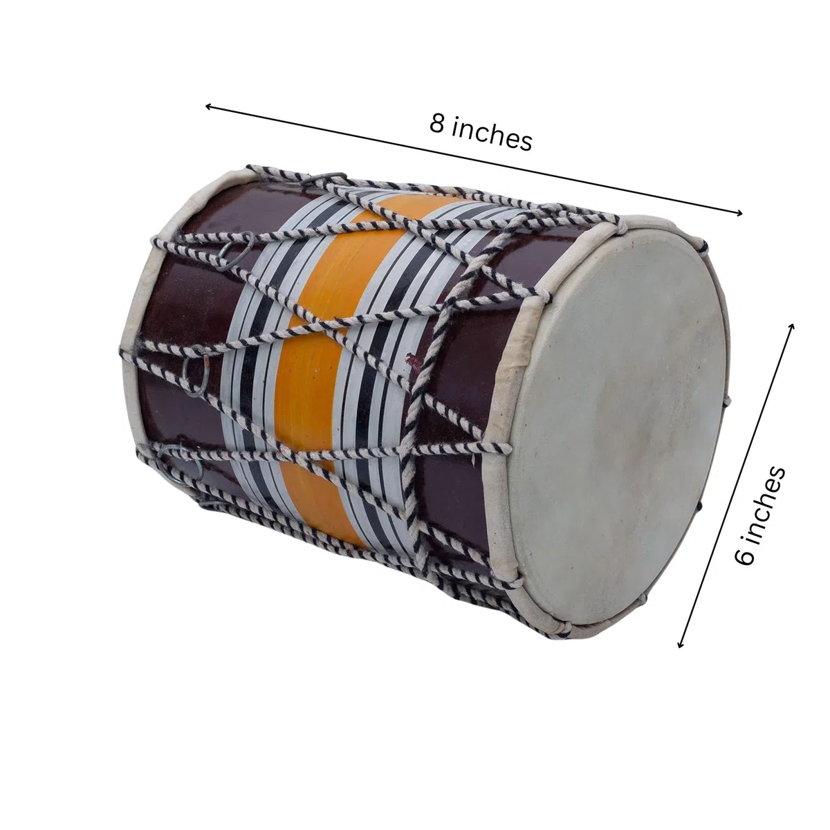 Handgemachtes Holz & Leder Klassischer indischer Volk Tabla Trommel Set Hand Percussion Drums World Musical Instruments Punjabi Dholak Dholki 20 x 15 CMS Fun Birthday Housewarming Geschenkideen