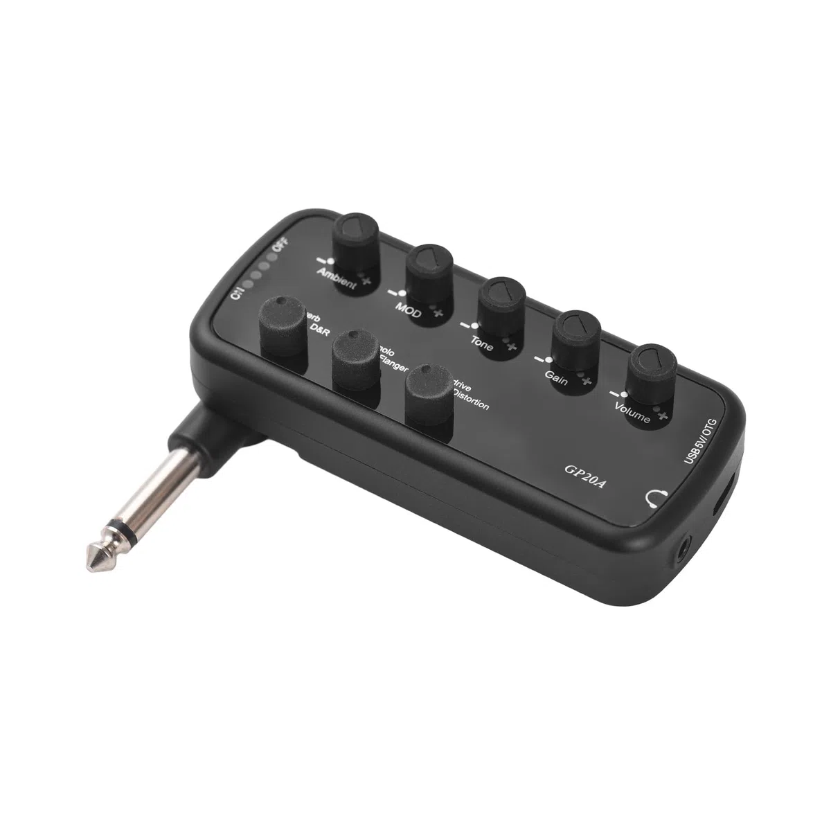 Btuty Gitarrenverstärker, Mini-Verstärker, tragbar, Gitarrenverstärker, Plug and Play, für E-Gitarre, Musikinstrument, 3 Simulationen, eingebaute Lautsprecher
