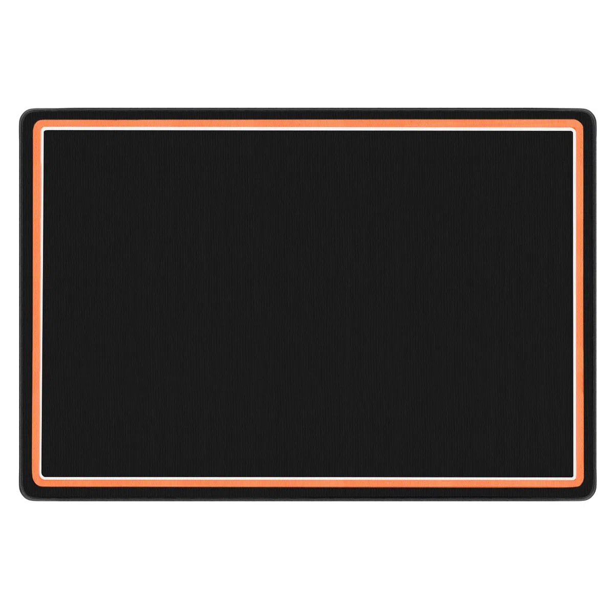 OUUTMEE Schlagzeugteppich Drum Teppich Schwarz+Orangefarbener Rand 155x122cm