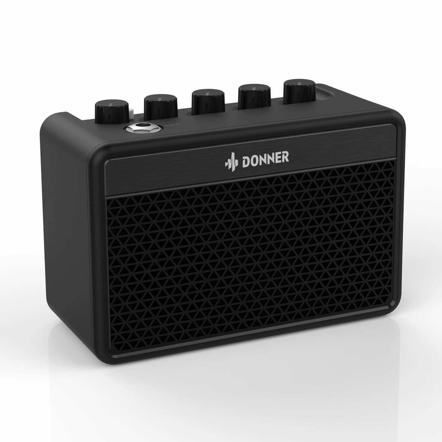 Donner 5W Electric Guitar Amplifier, Mini Gitarre Verstärker Wiederaufladbar, tragbarer Guitar Amp mit britischem Retro-Klang, Sauberer Ton, Warmer Overdrive, Unruhige Distortion(DA-10)