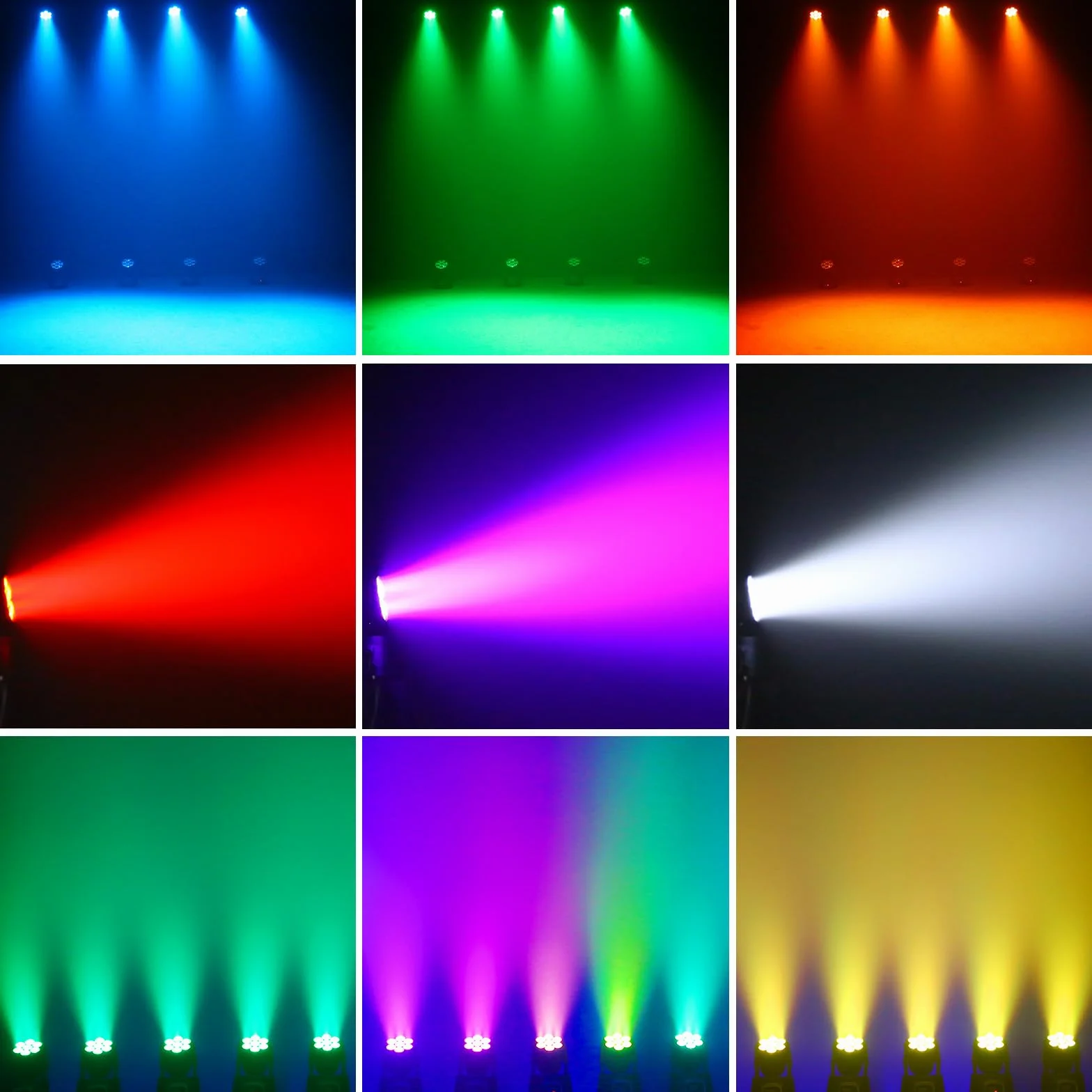 2Er Pack 7X15W Moving Head Wash LED dmx512 RGBW Partylichter 5 Steuerungsmodus 4 in 1 DJ licht Disco Bühnenlicht für Live Events, Bar, Karaoke, Weihnachten, Halloween, Home Party, Hochzeit