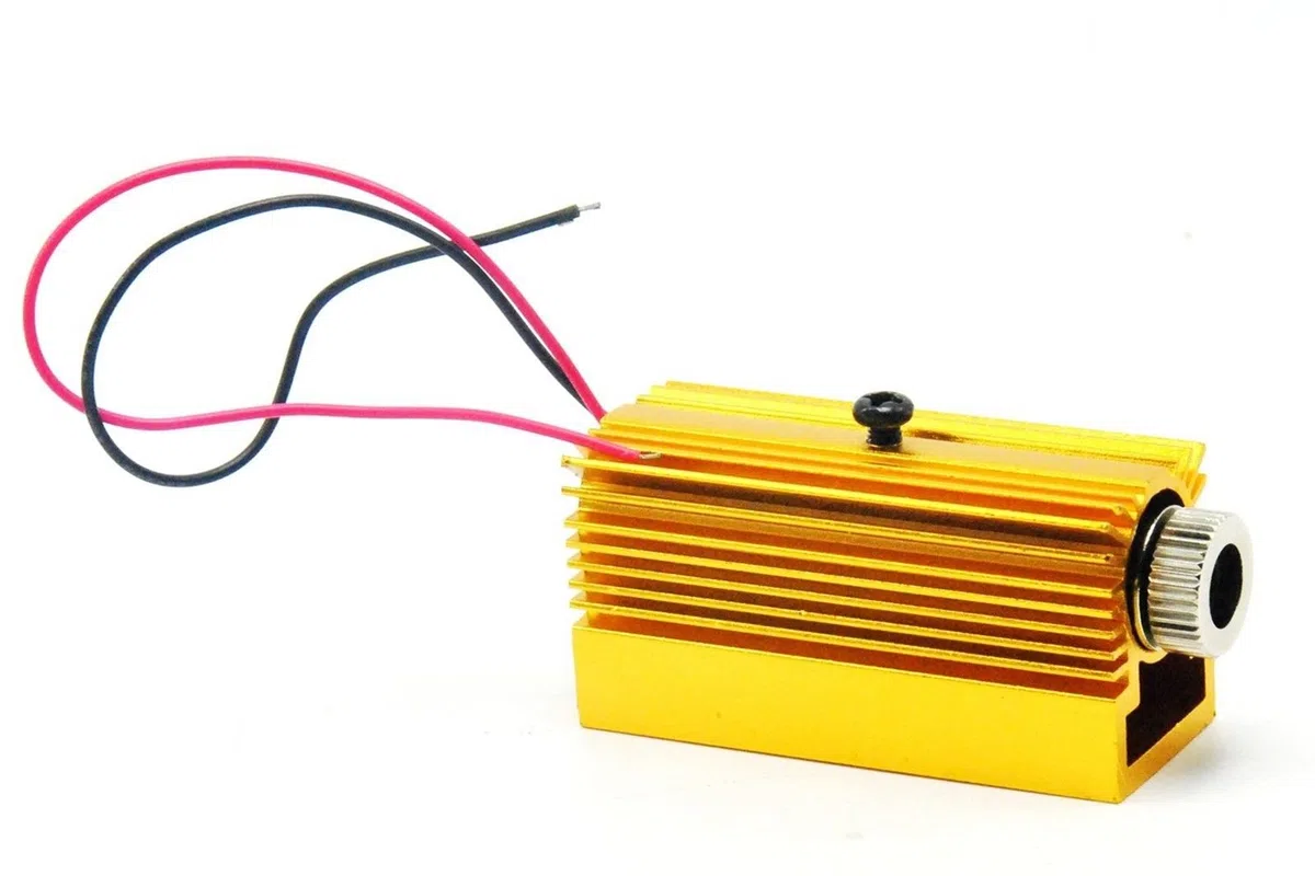 3in1 Dot/Line/Cross 650nm 200mW Red Laser Diodenmodul 5V w 12mm Heatsink/Halter