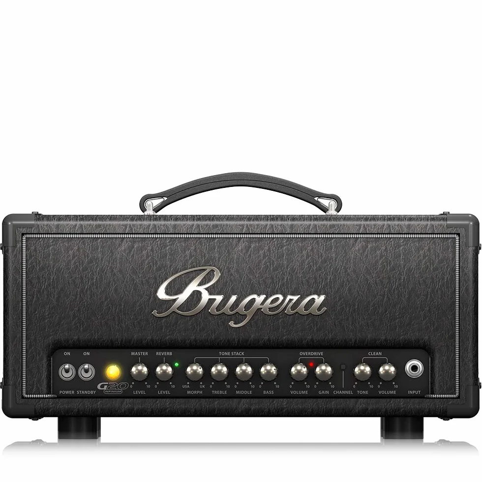 Bugera G20 INFINIUM 20 Watt Class-A Röhrenverstärkerkopf mit INFINIUM Tube Life Multiplier, MORPH EQ und Reverb