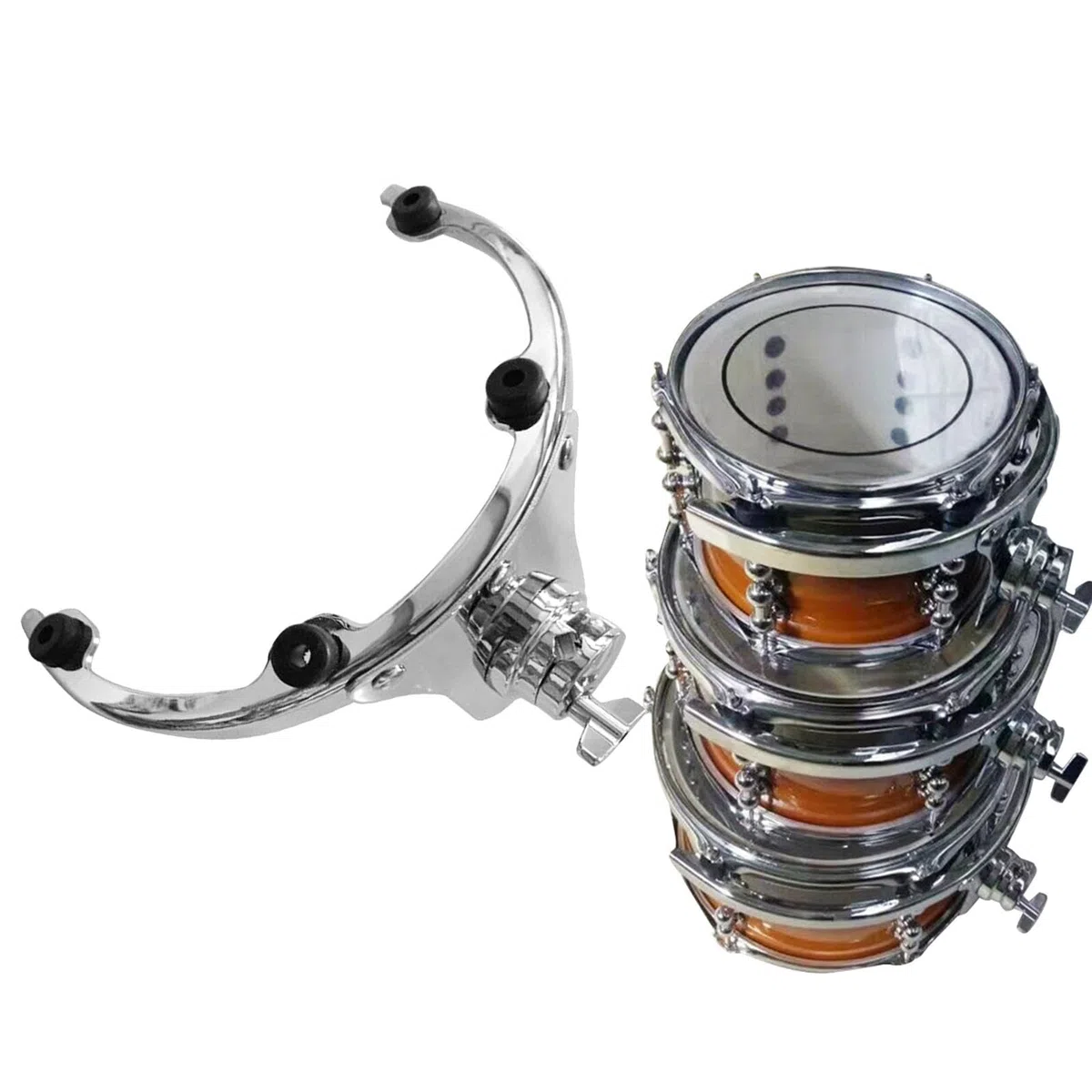 Drum Bracket Metall Schlagzeug Tom Rim Halterung Aufhängung Komplettset Einfacher Einbau für Musikgruppen Studio Probenräume, 10 Zoll