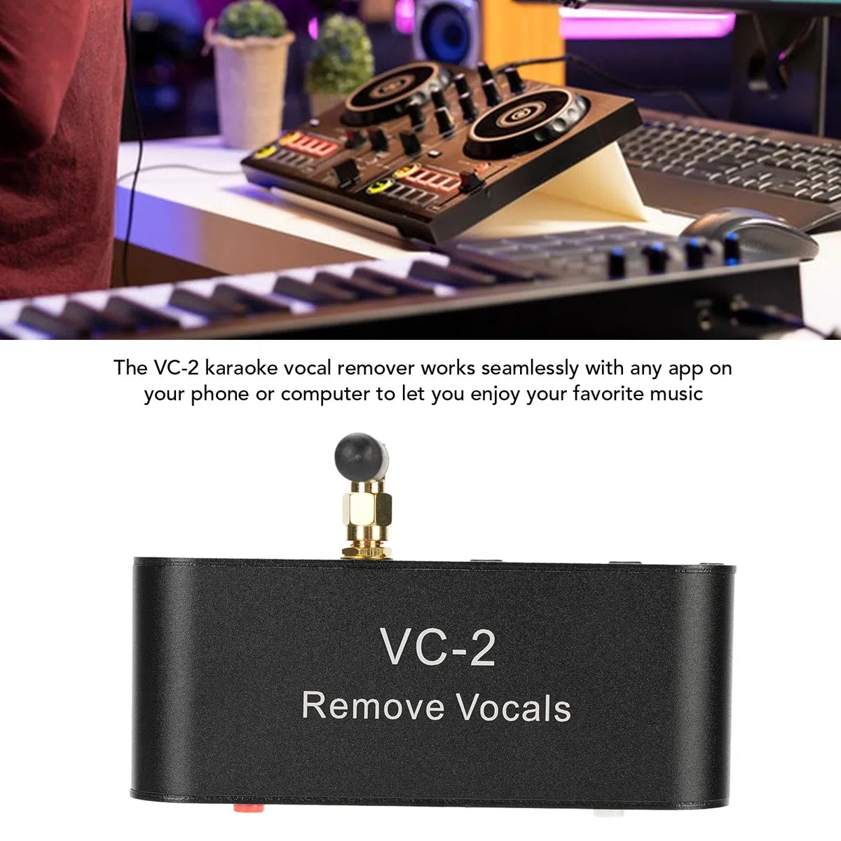 Tonysa VC 2 Hardware Vocal Remover, Echtzeit Karaoke Voice Canceller mit Bluetooth 5.0 und Aux, Level für den Gesangsmaschinenvertrag Verstellbar